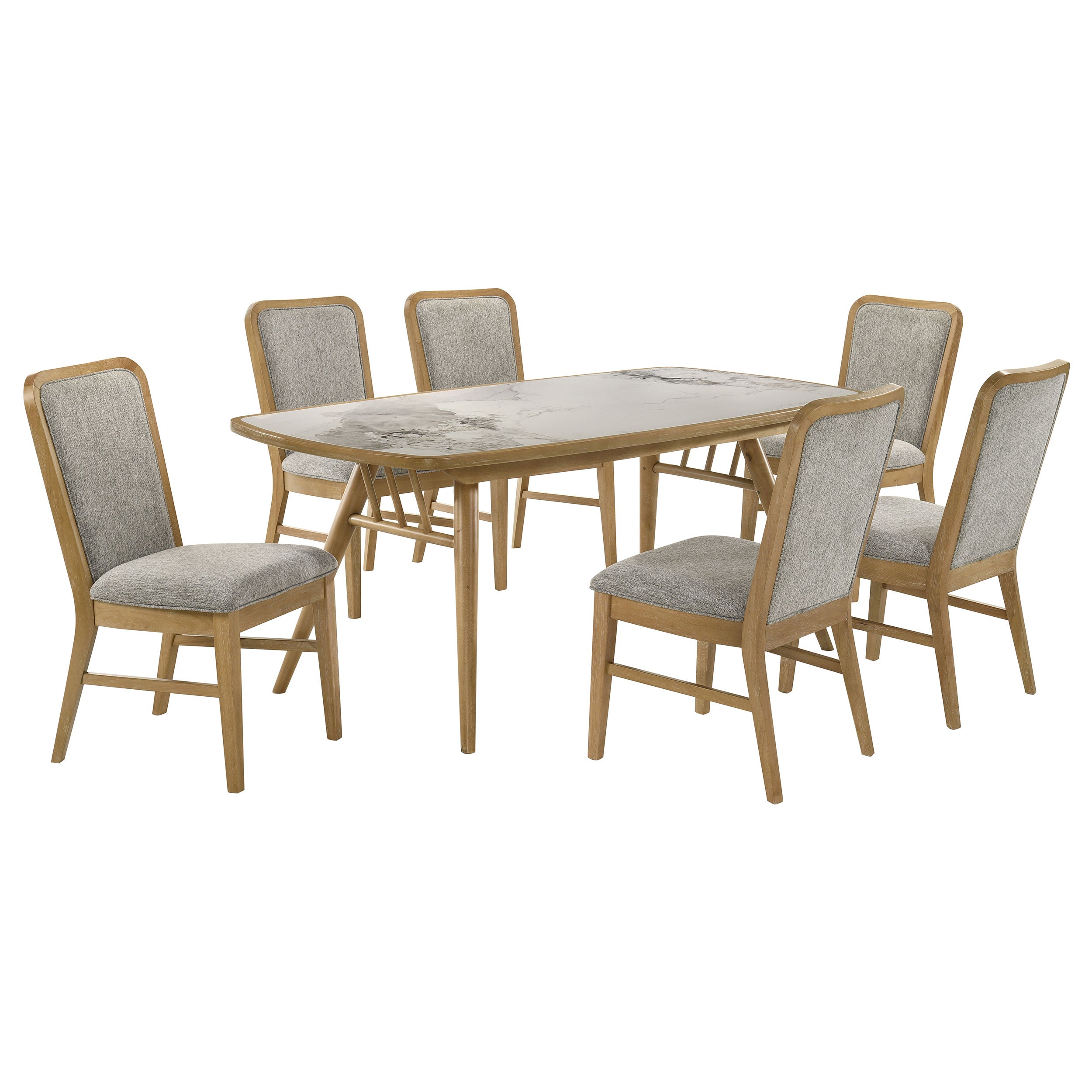Croyden 7-piece Rectangular Dining Set Weathered Natural-