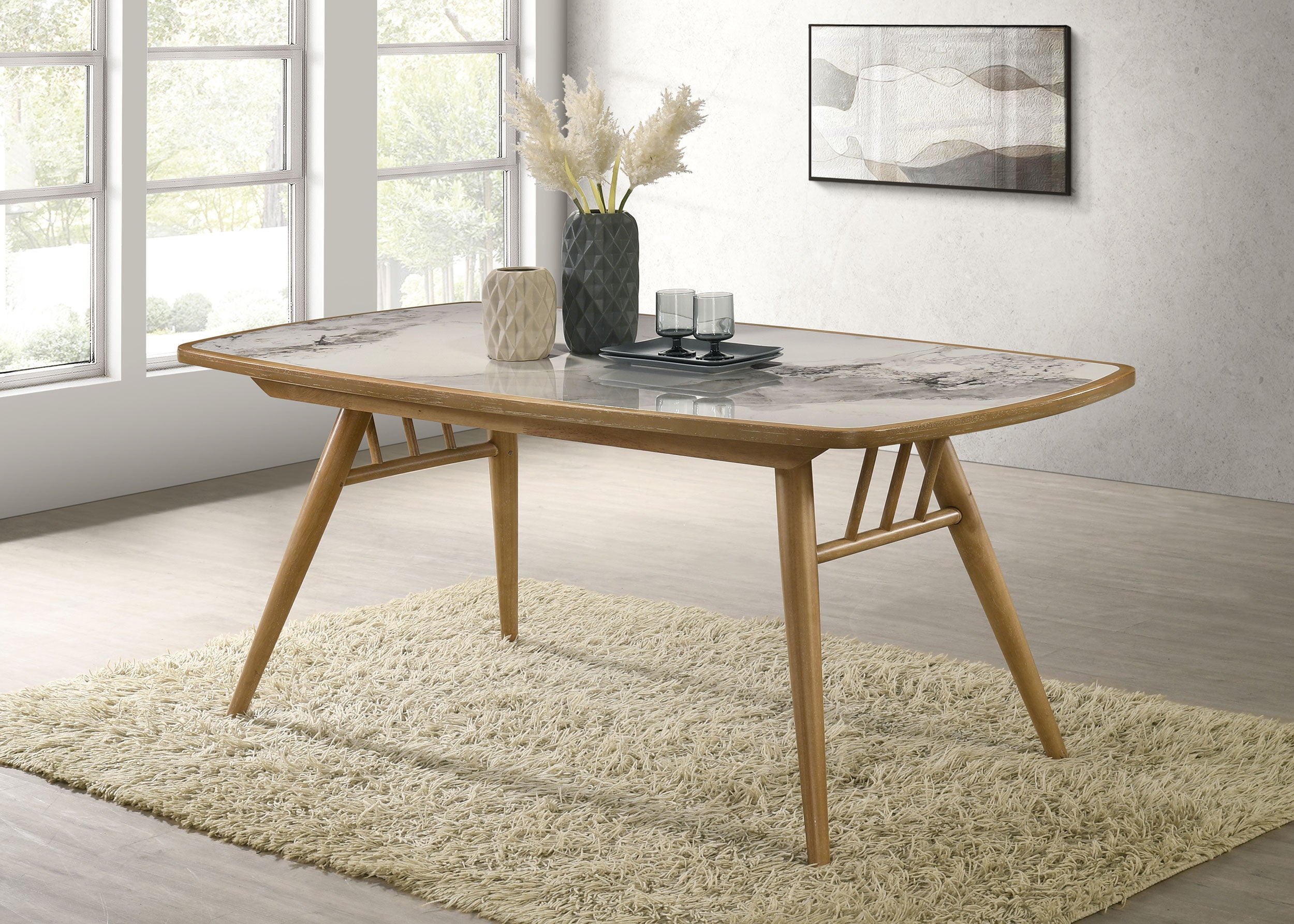 Croyden 73-inch Rectangular Dining Table Weathered Natural-