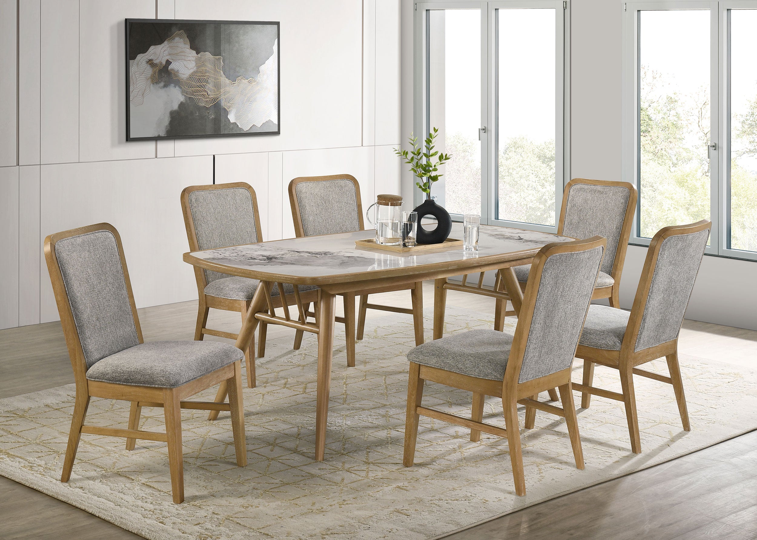 Croyden 73-inch Rectangular Dining Table Weathered Natural-