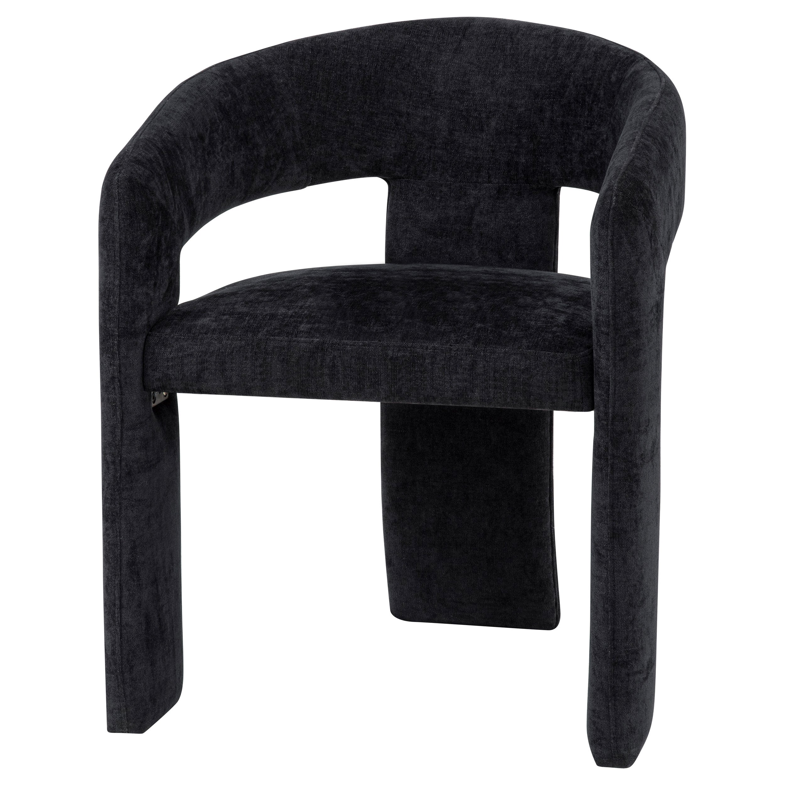 Carlow Upholstered Dining Arm Chair Black (Set of 2)-