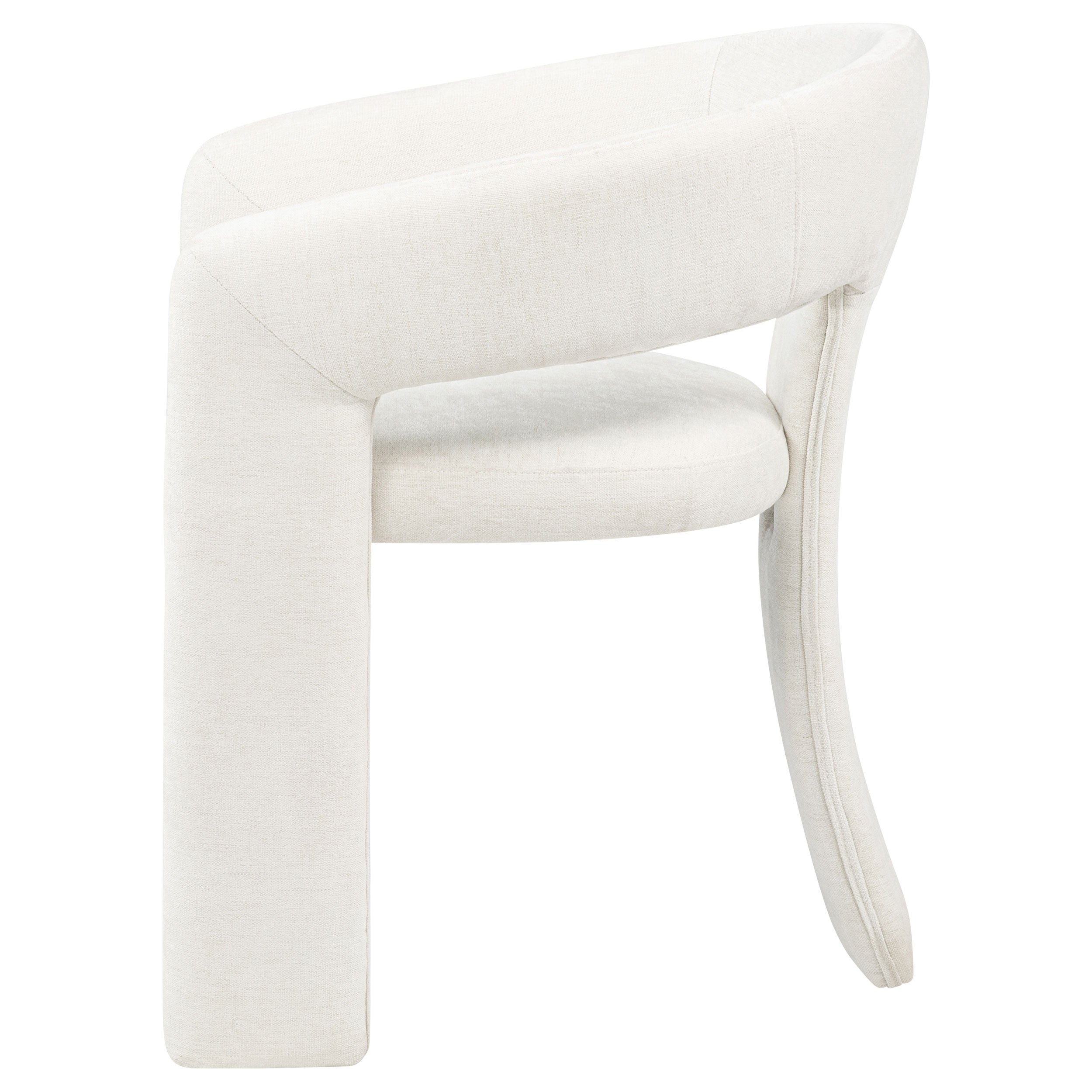 Carlow Upholstered Dining Arm Chair White (Set of 2)-