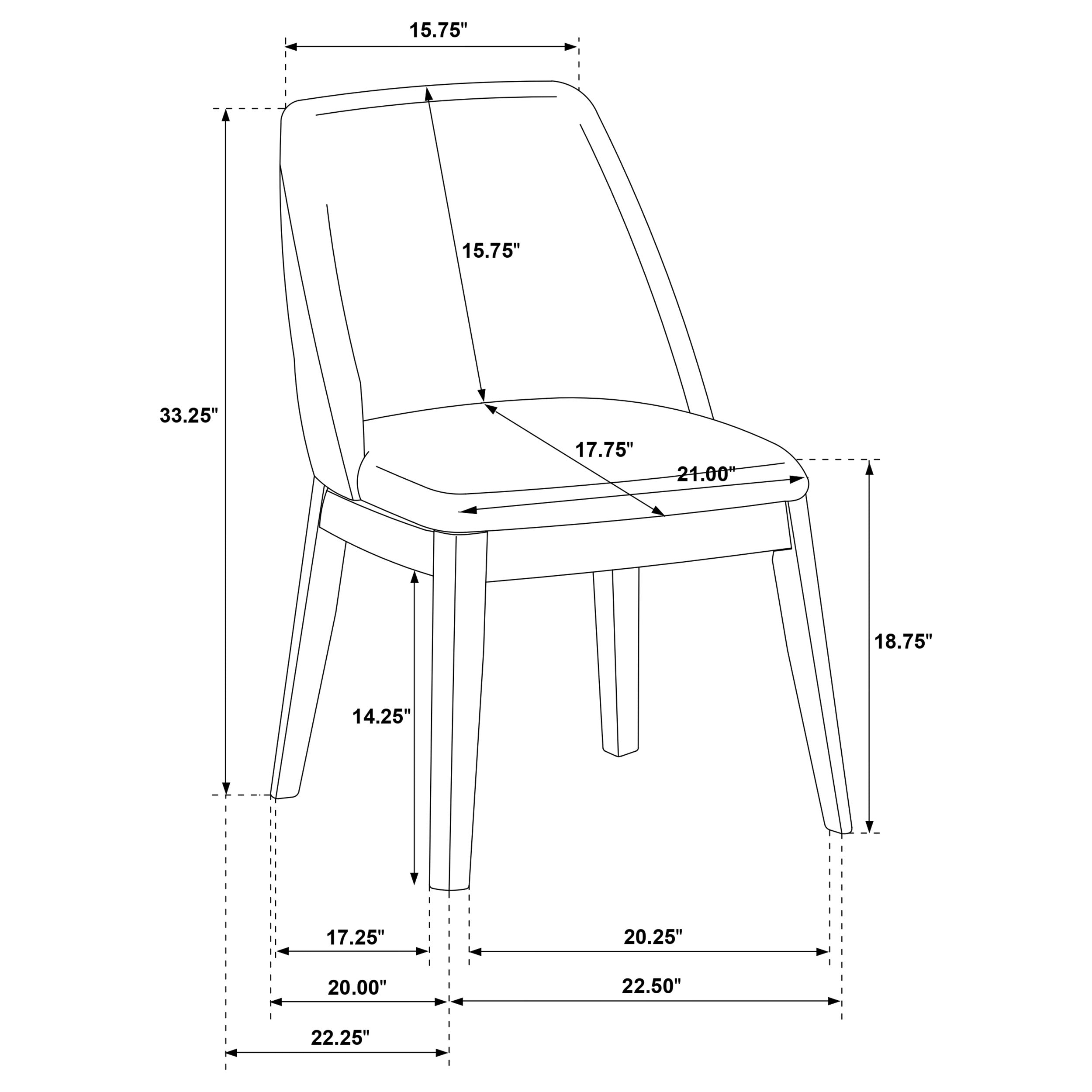 Franklin Upholstered Dining Side Chair Grey (Set of 2)-