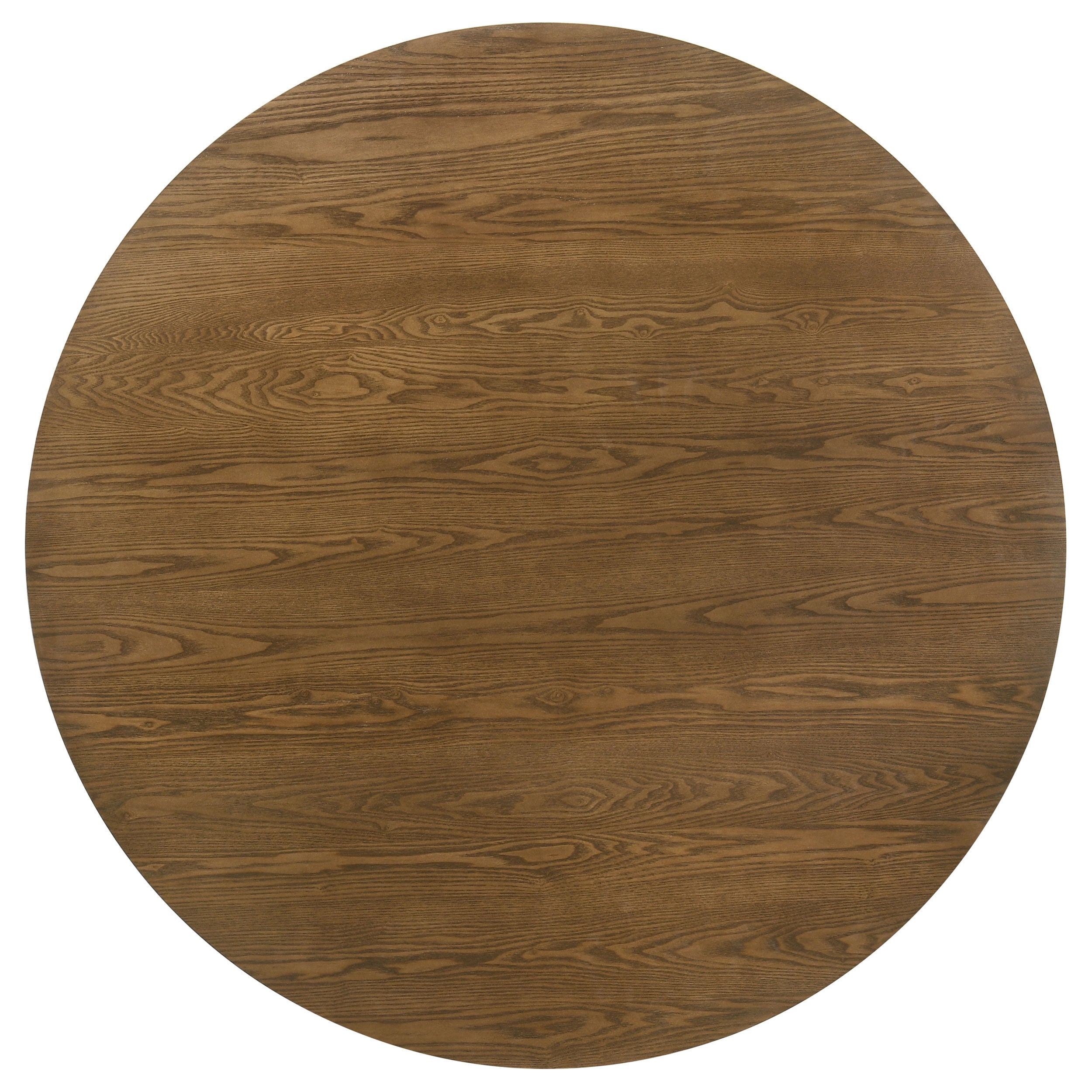 Franklin 54-inch Round Wood Pedestal Base Dining Table Dark Brown-