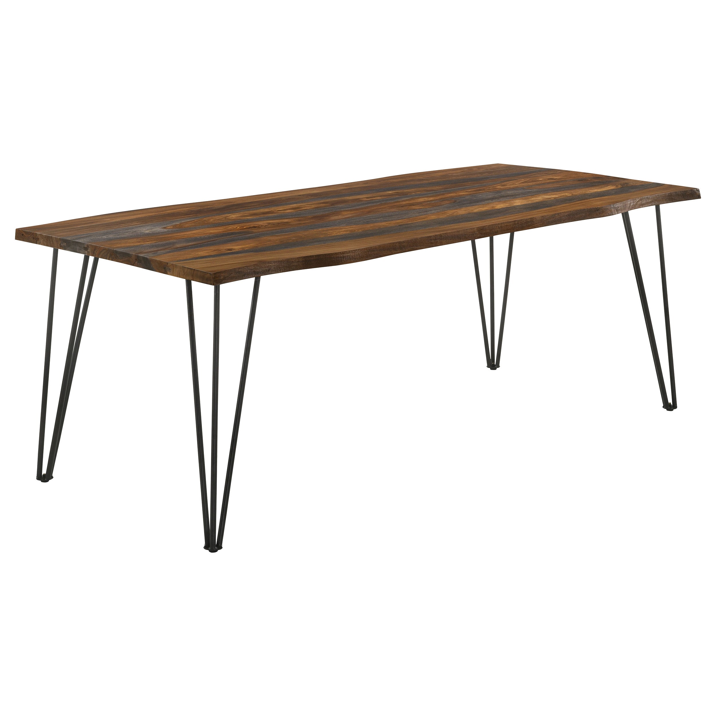 Neve 80-inch Live Edge Dining Table Grey Sheesham-CoasterEssence