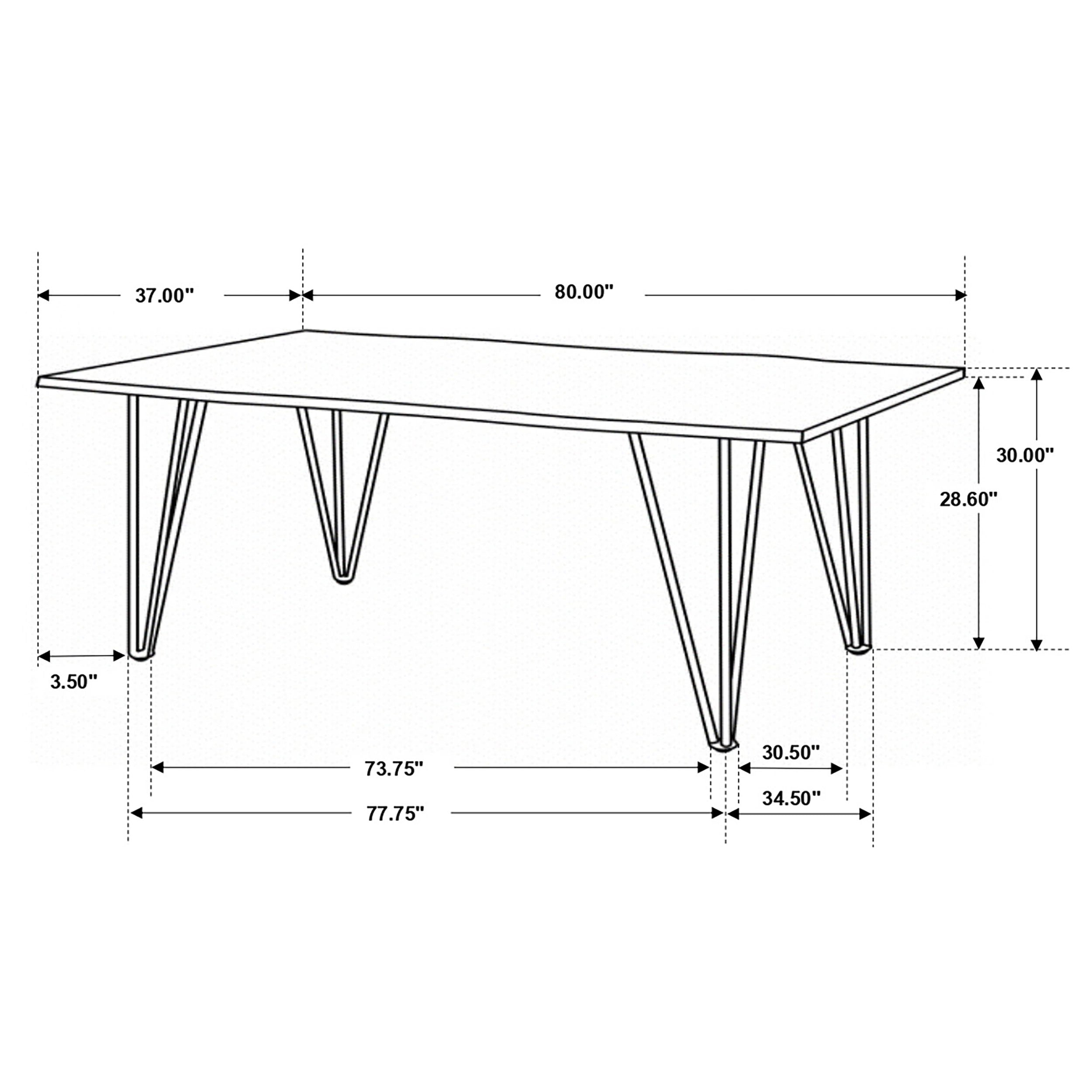 Neve 80-inch Live Edge Dining Table Grey Sheesham-CoasterEssence