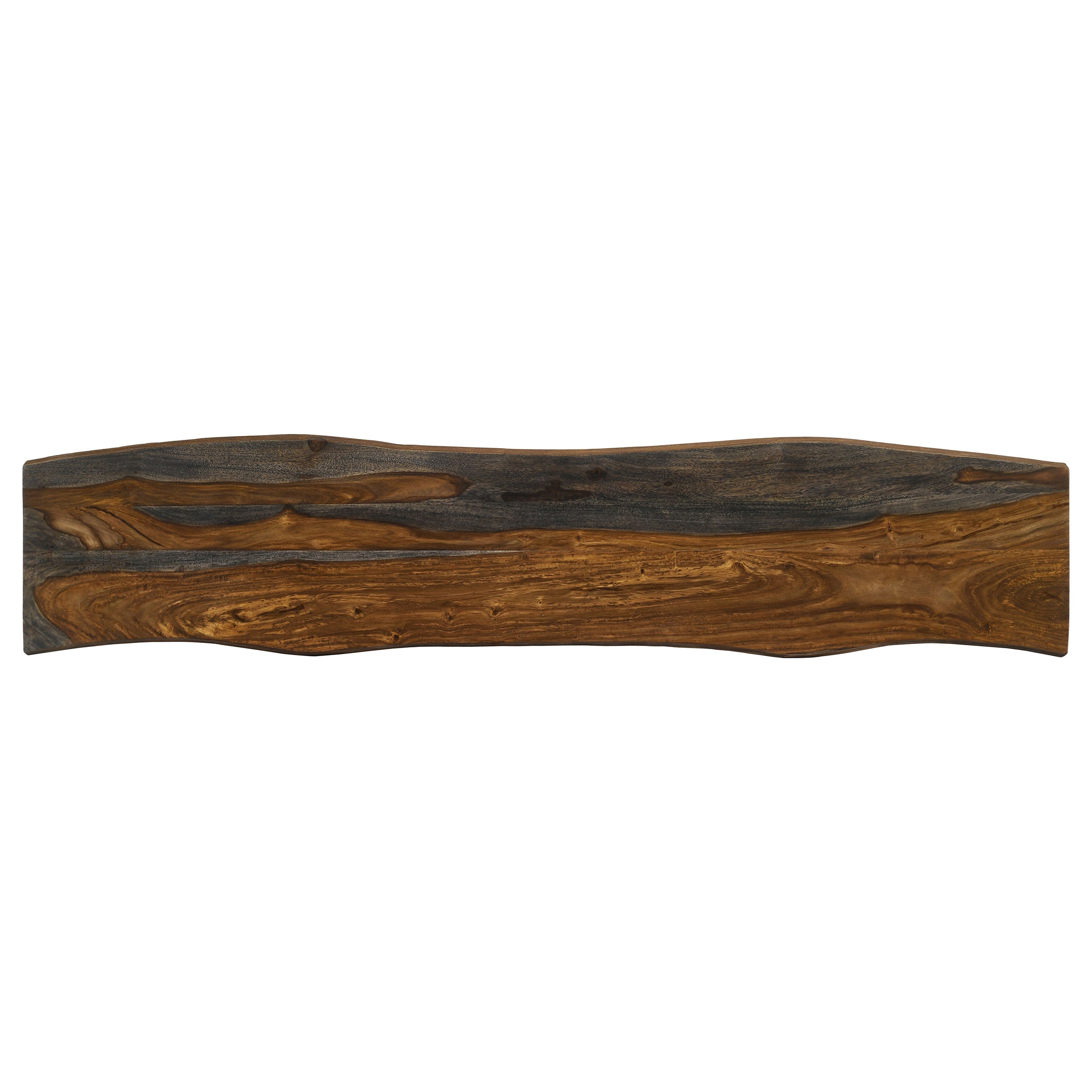 Neve Live Edge Wood Dining Bench Hairpin Legs Grey Sheesham-CoasterEssence