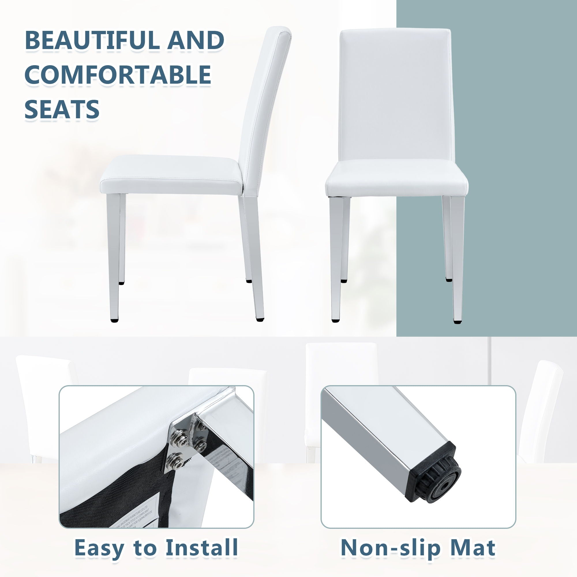 Simple And Versatile Dining Chairs With Metal Legs
