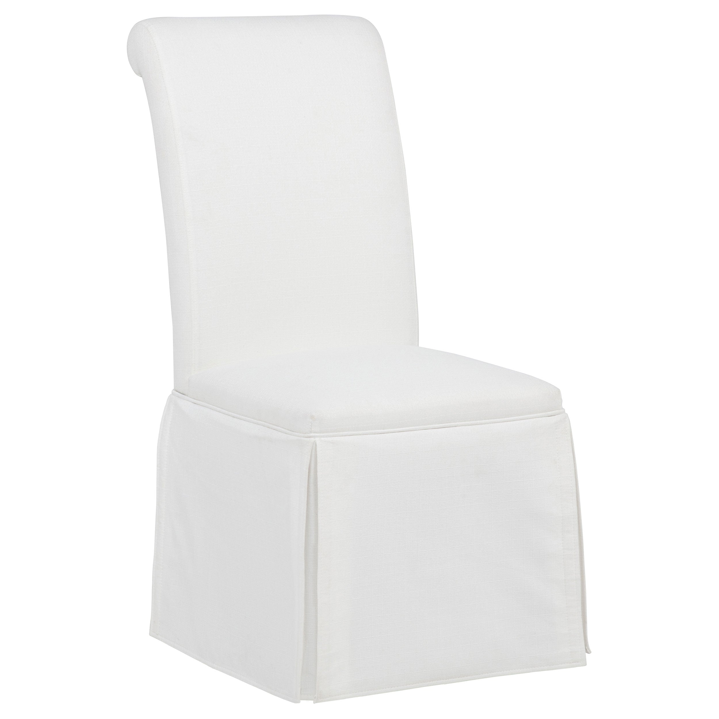 Shawna Upholstered Skirted Side Chair White (Set of 2)-