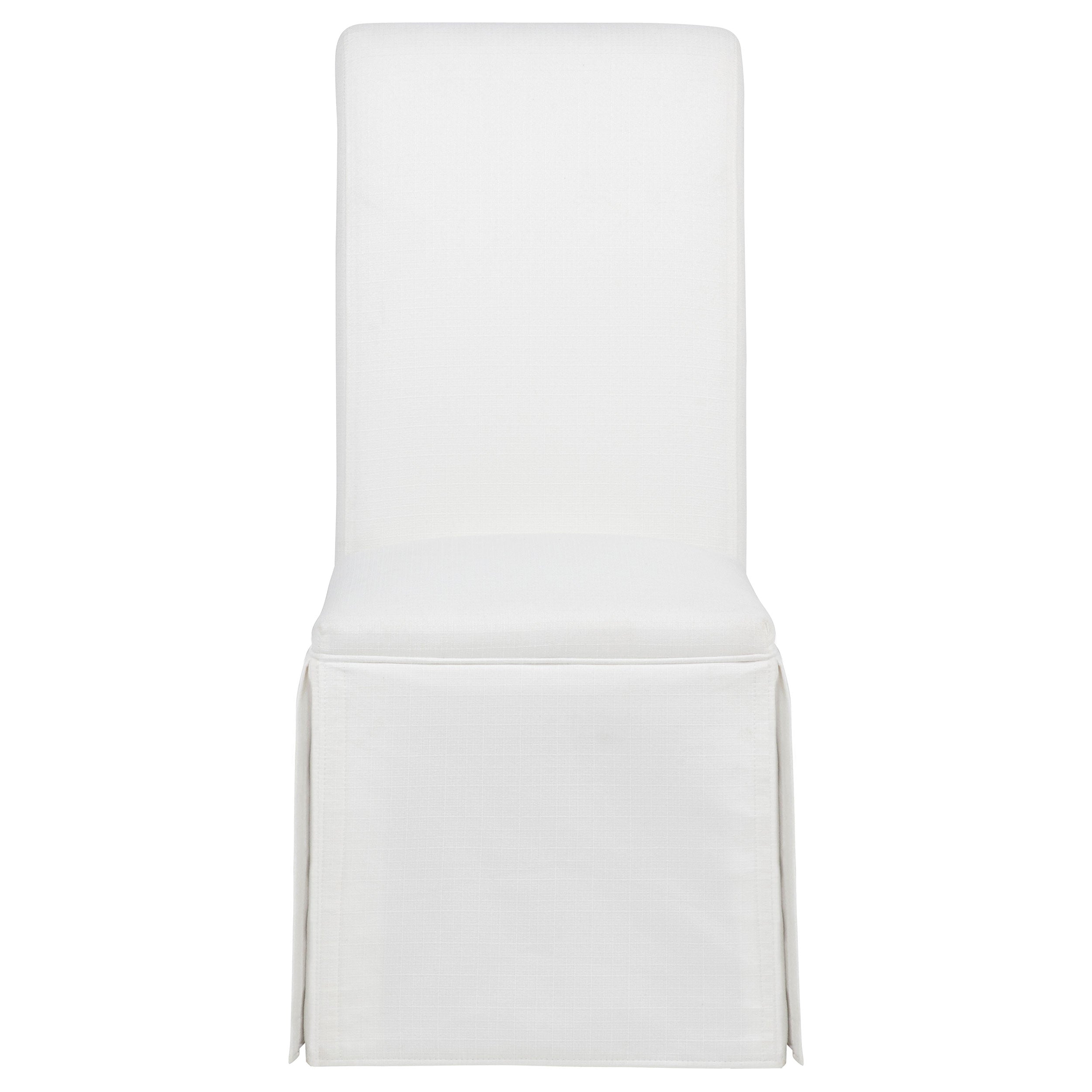 Shawna Upholstered Skirted Side Chair White (Set of 2)-