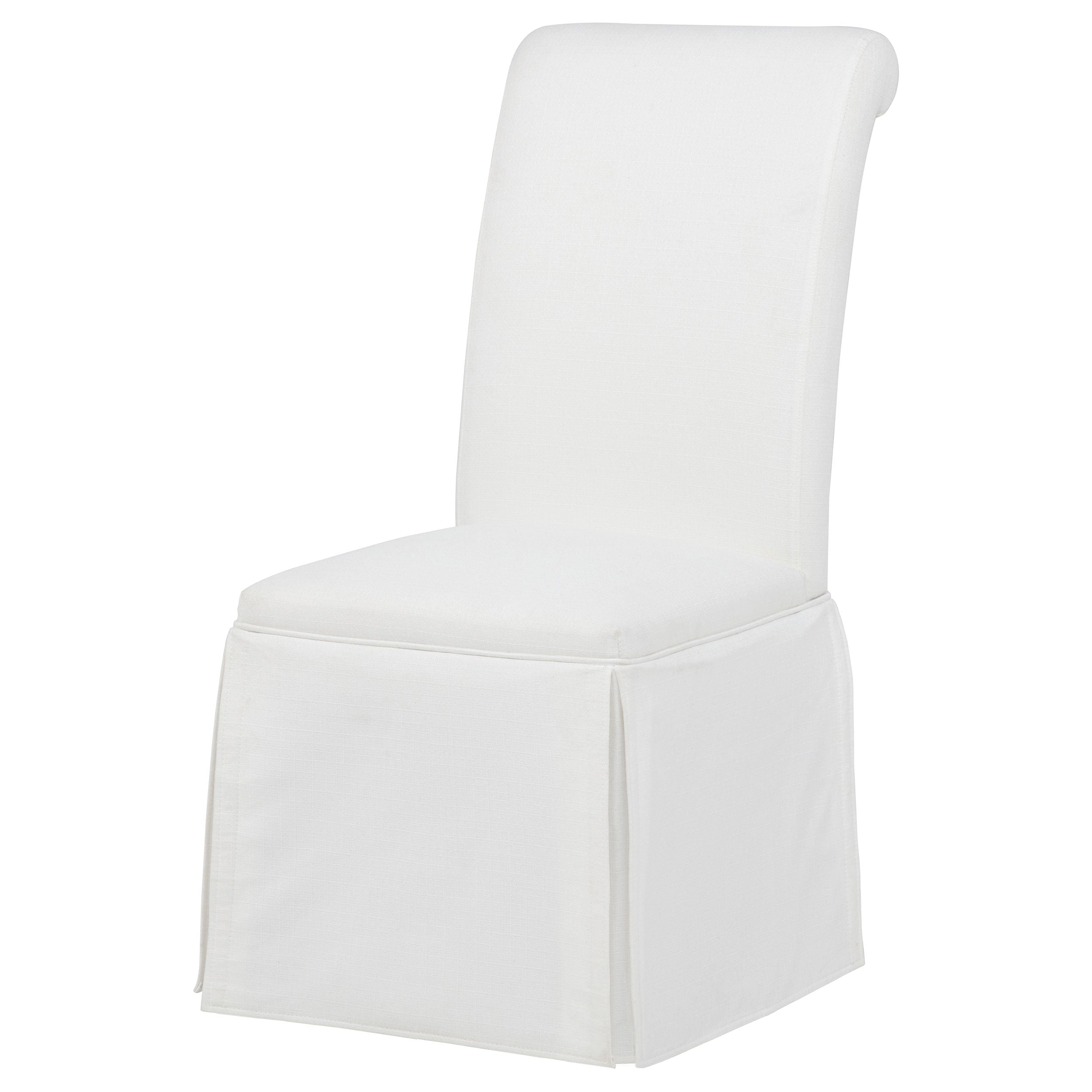 Shawna Upholstered Skirted Side Chair White (Set of 2)-