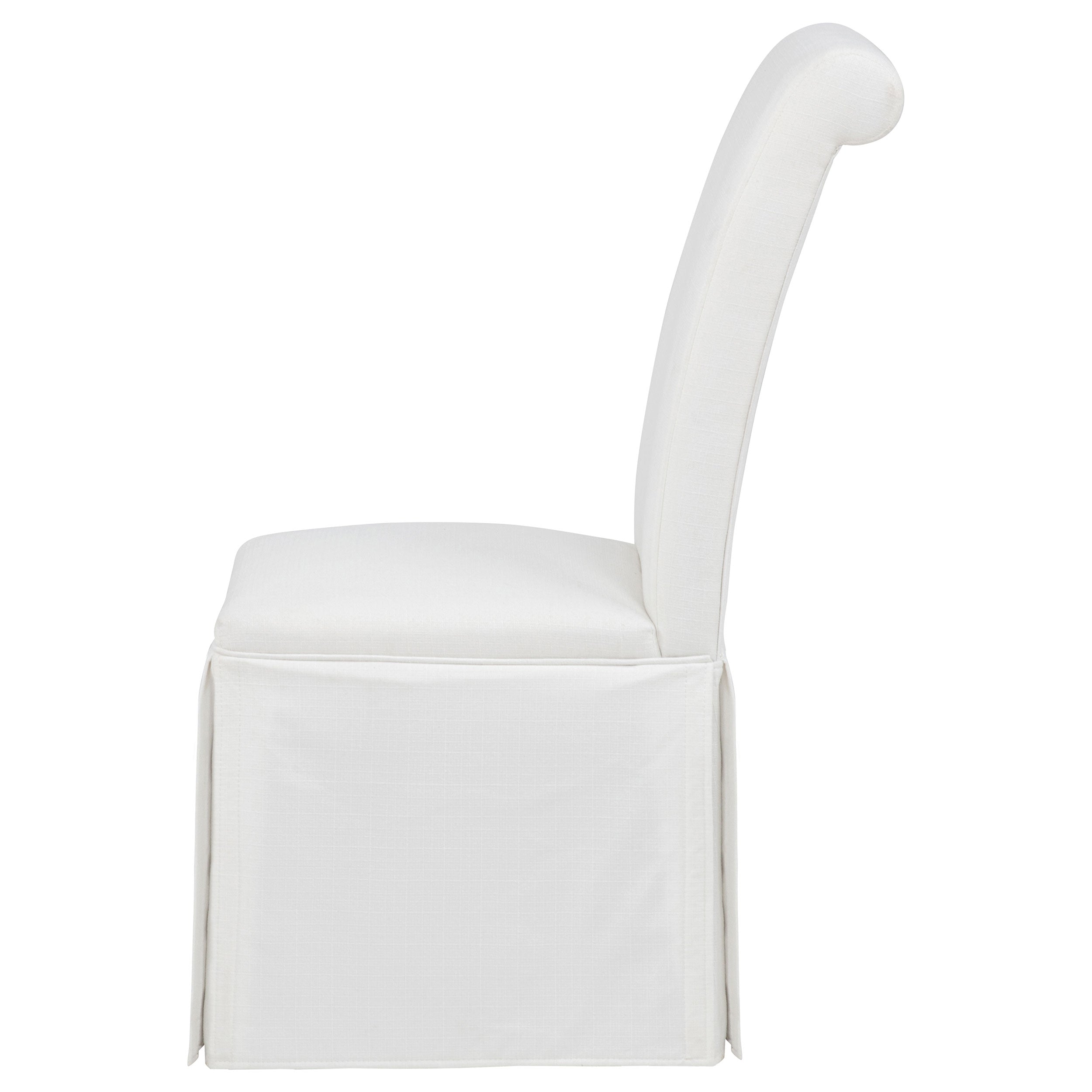 Shawna Upholstered Skirted Side Chair White (Set of 2)-
