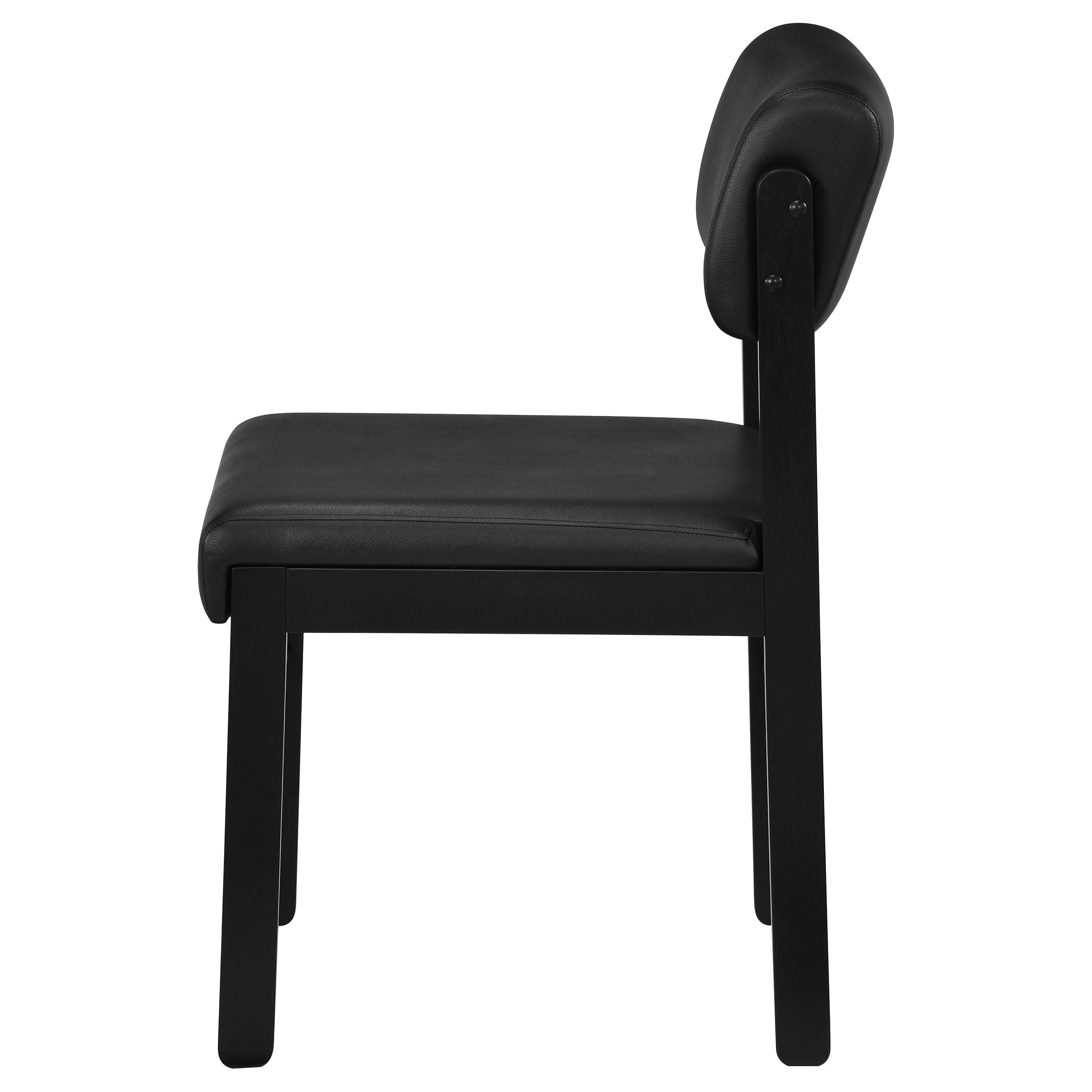 Kehoe Upholstered Dining Side Chair Black (Set of 2)-