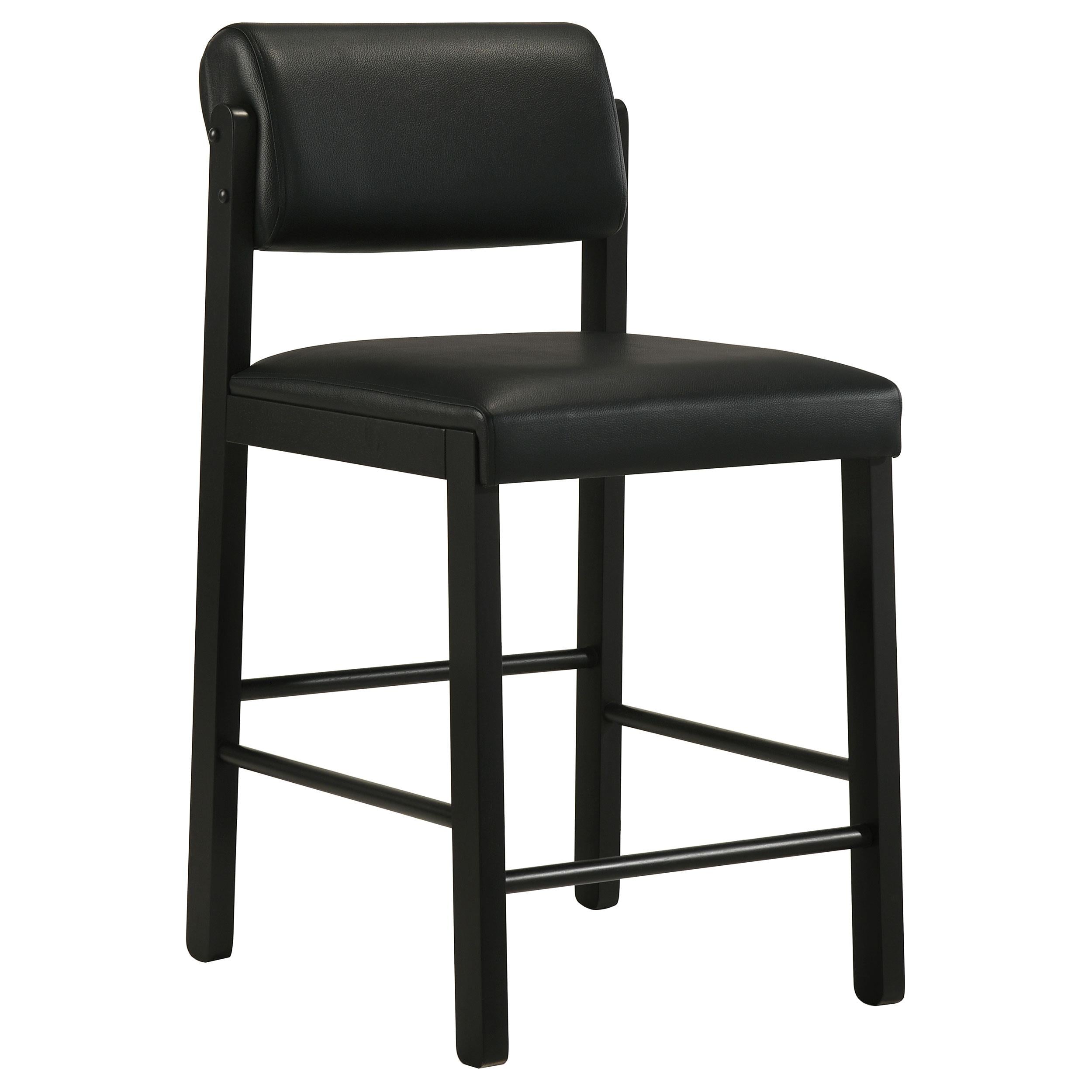 Kehoe Upholstered Counter Height Chair Black (Set of 2)-