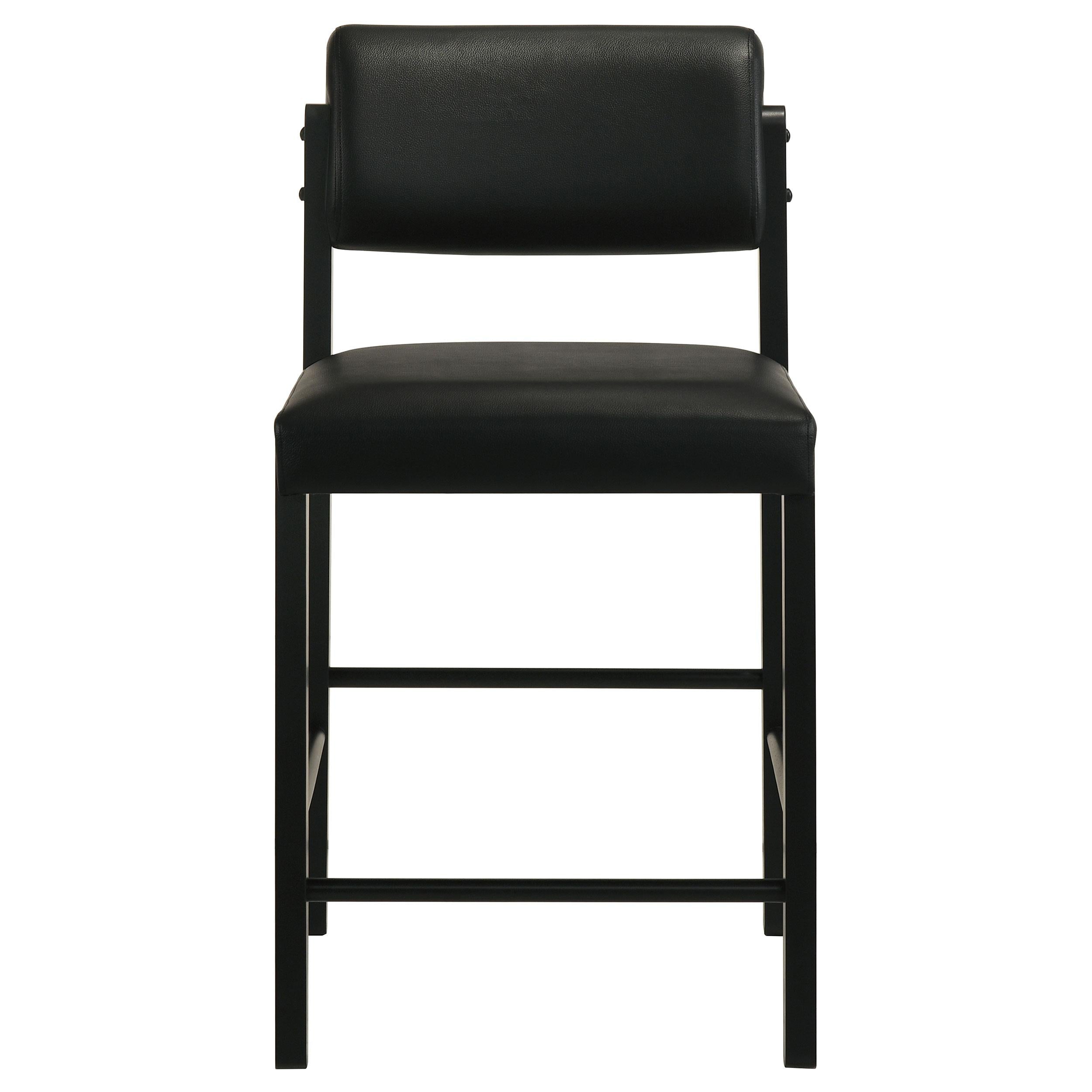 Kehoe Upholstered Counter Height Chair Black (Set of 2)-