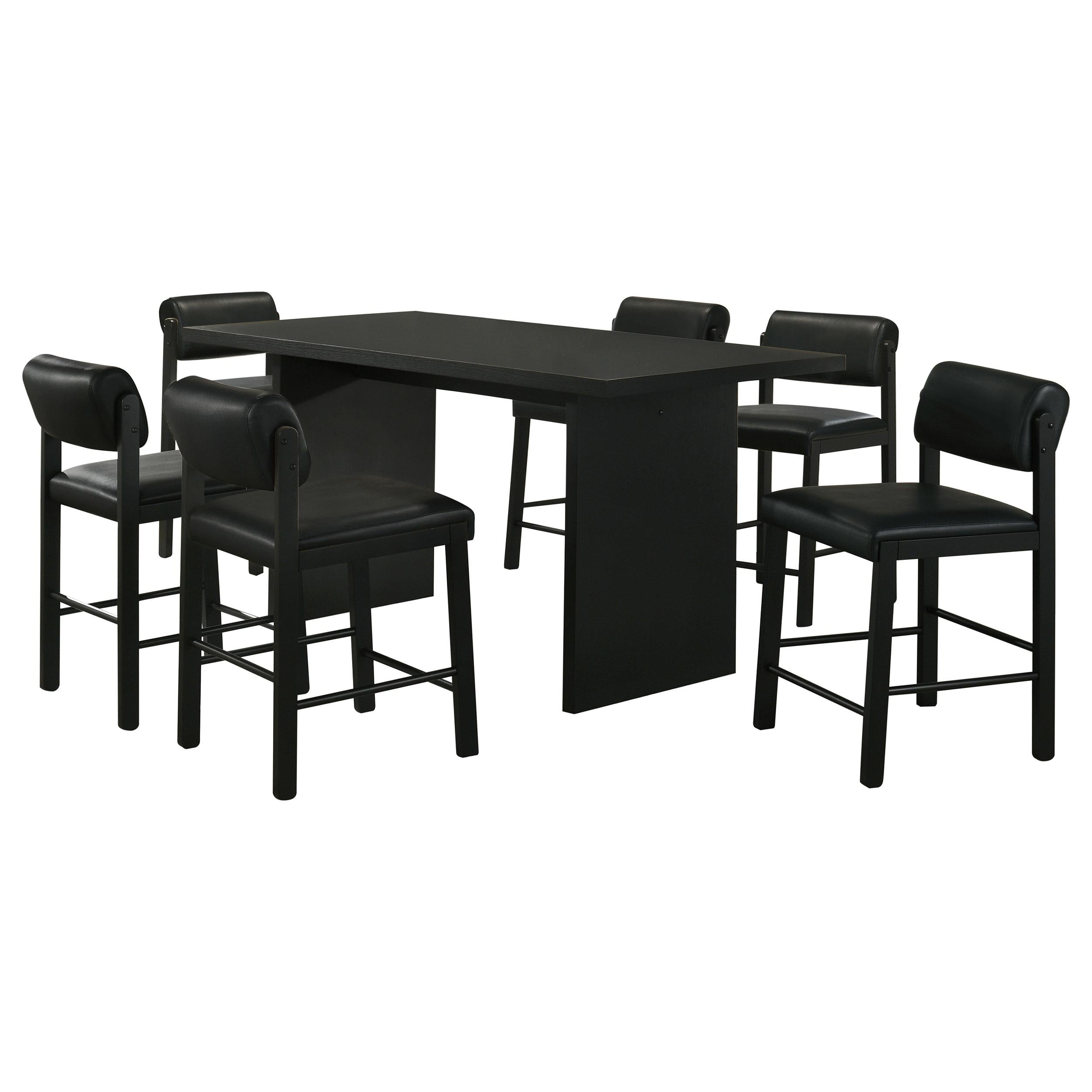 Kehoe Upholstered Counter Height Chair Black (Set of 2)-