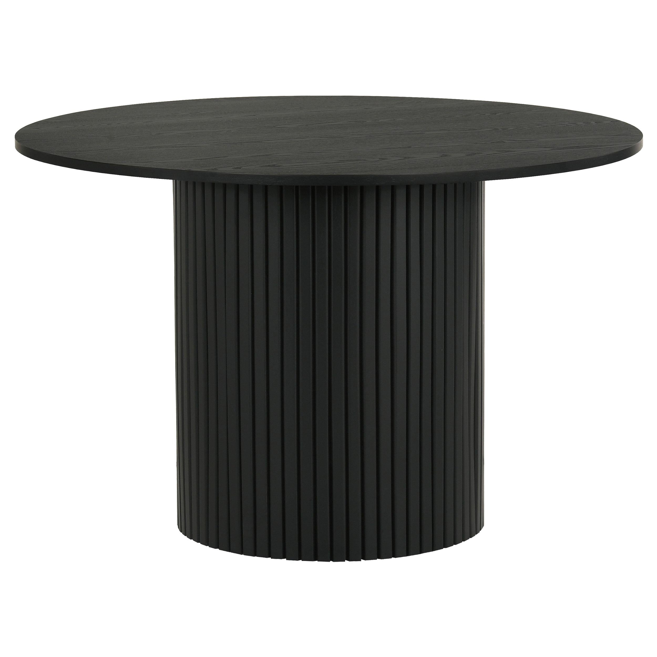 Hamlyn 43-inch Round Wood Dining Room Table Black-