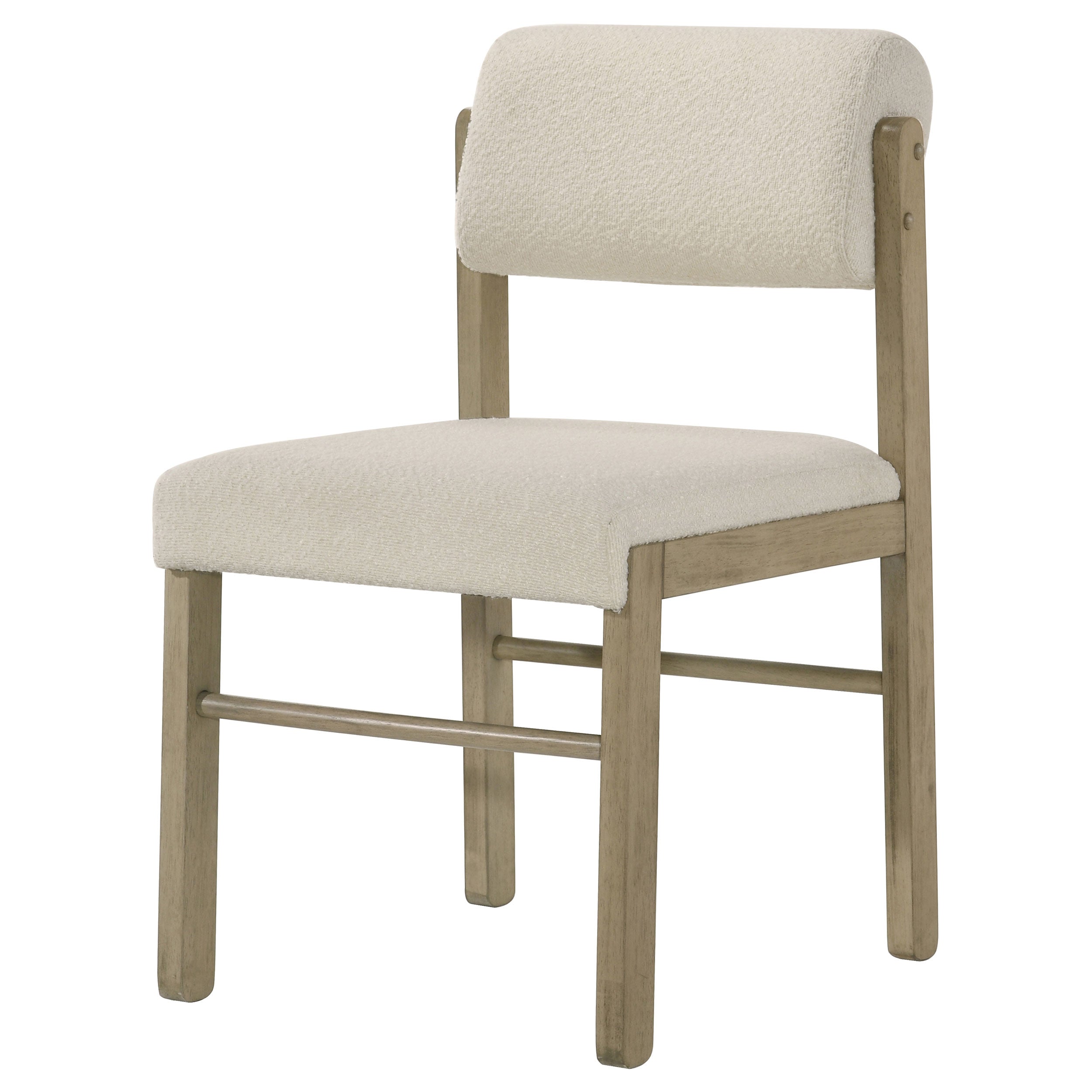 Kehoe Upholstered Dining Side Chair Cream and Natural Oak (Set of 2)-