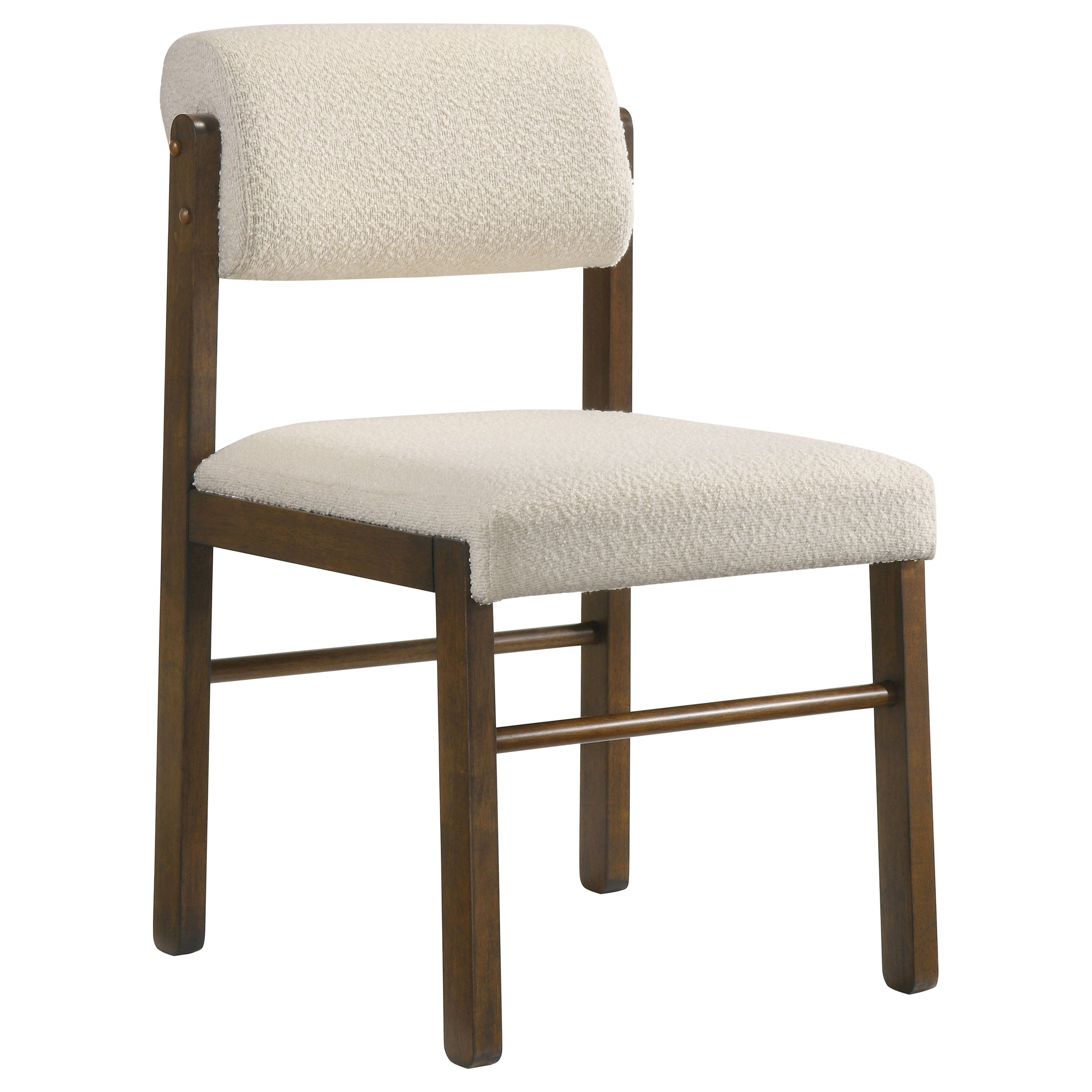 Kehoe Upholstered Dining Side Chair Cream and Walnut (Set of 2)-
