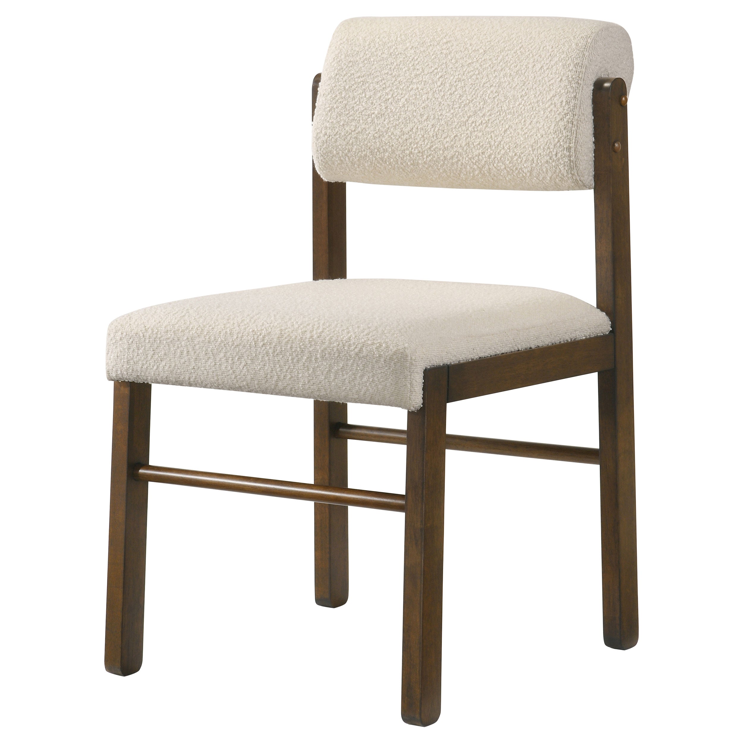 Kehoe Upholstered Dining Side Chair Cream and Walnut (Set of 2)-