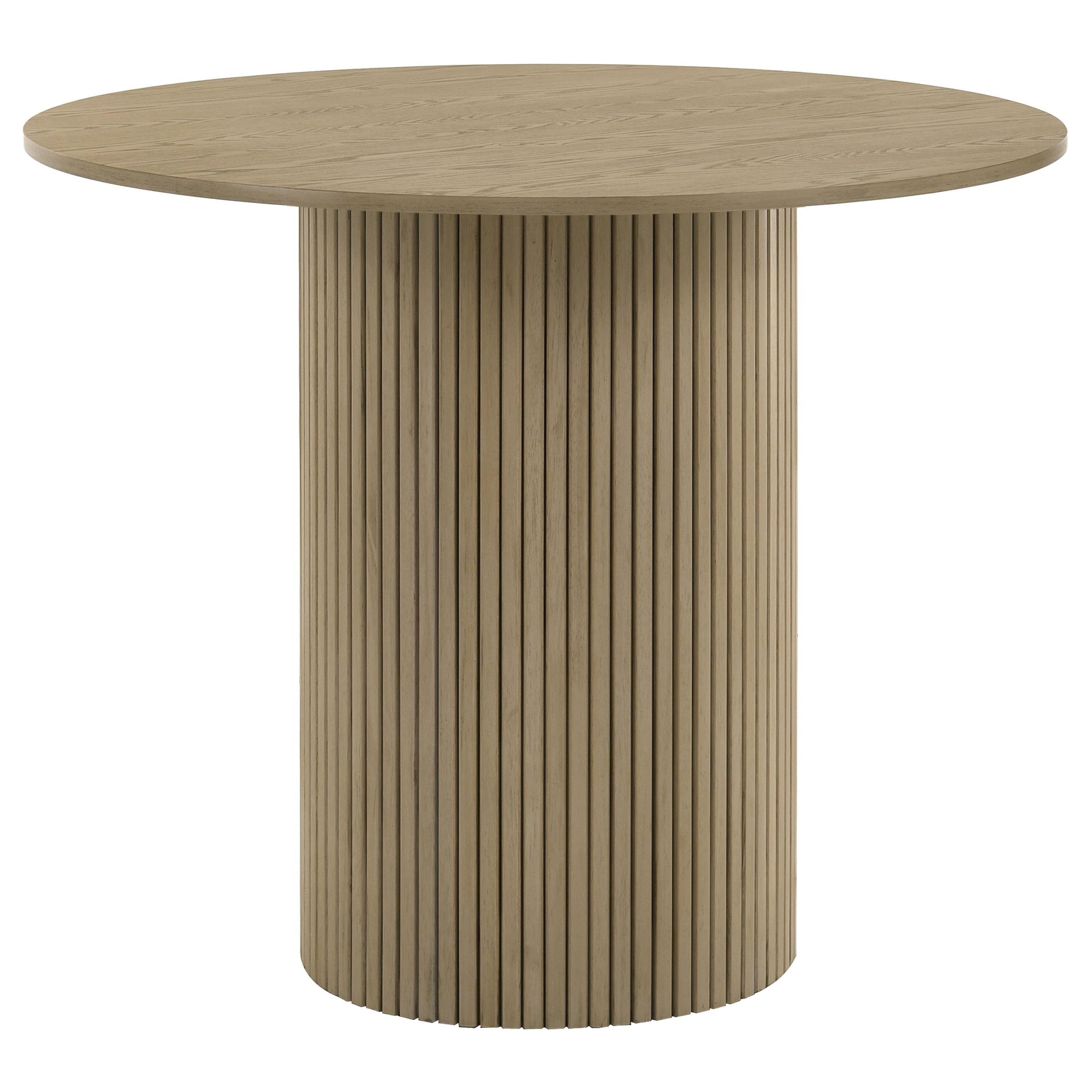 Hamlyn 43-inch Round Wood Counter Height Dining Table Natural Oak-