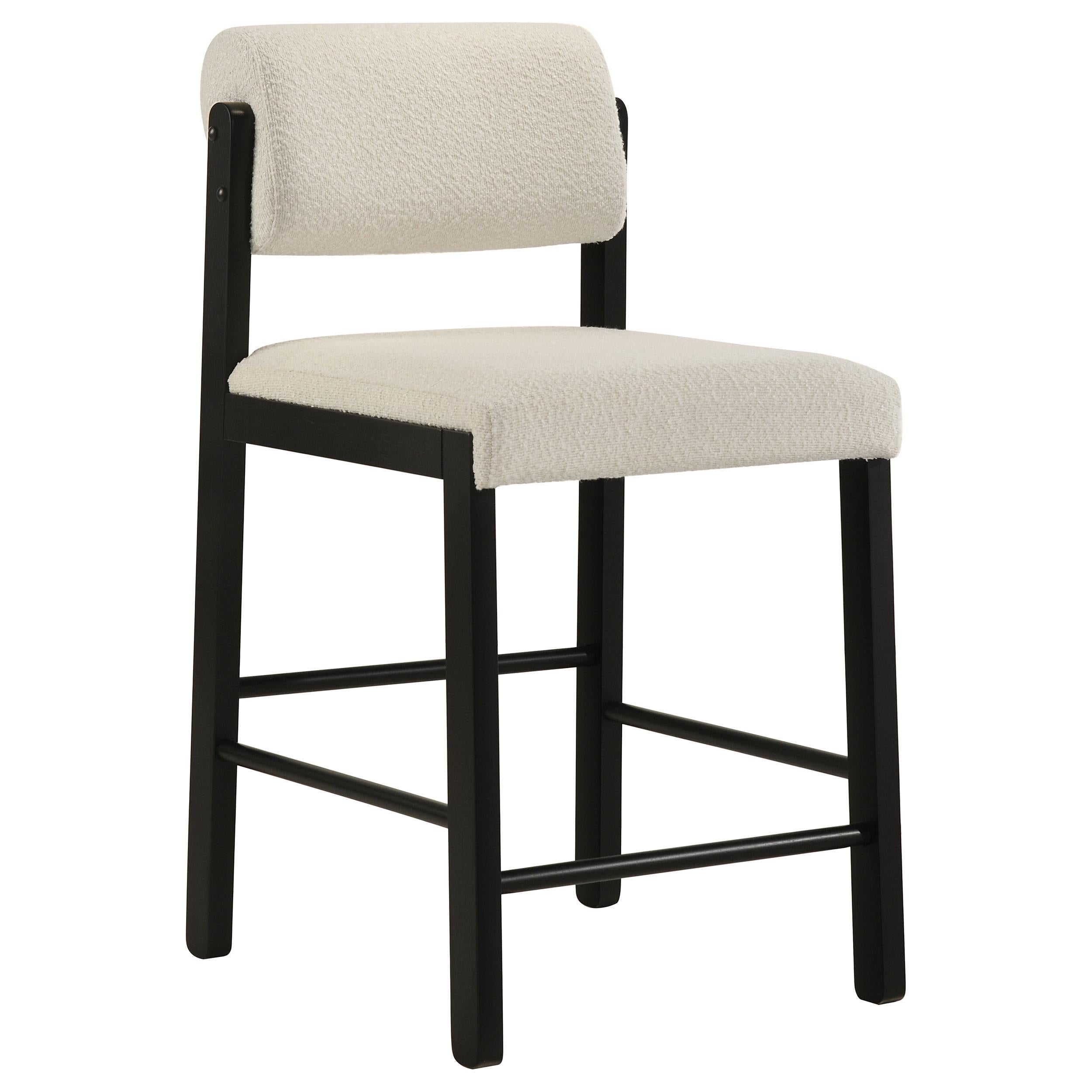 Kehoe Upholstered Counter Height Chair Cream and Black (Set of 2)-