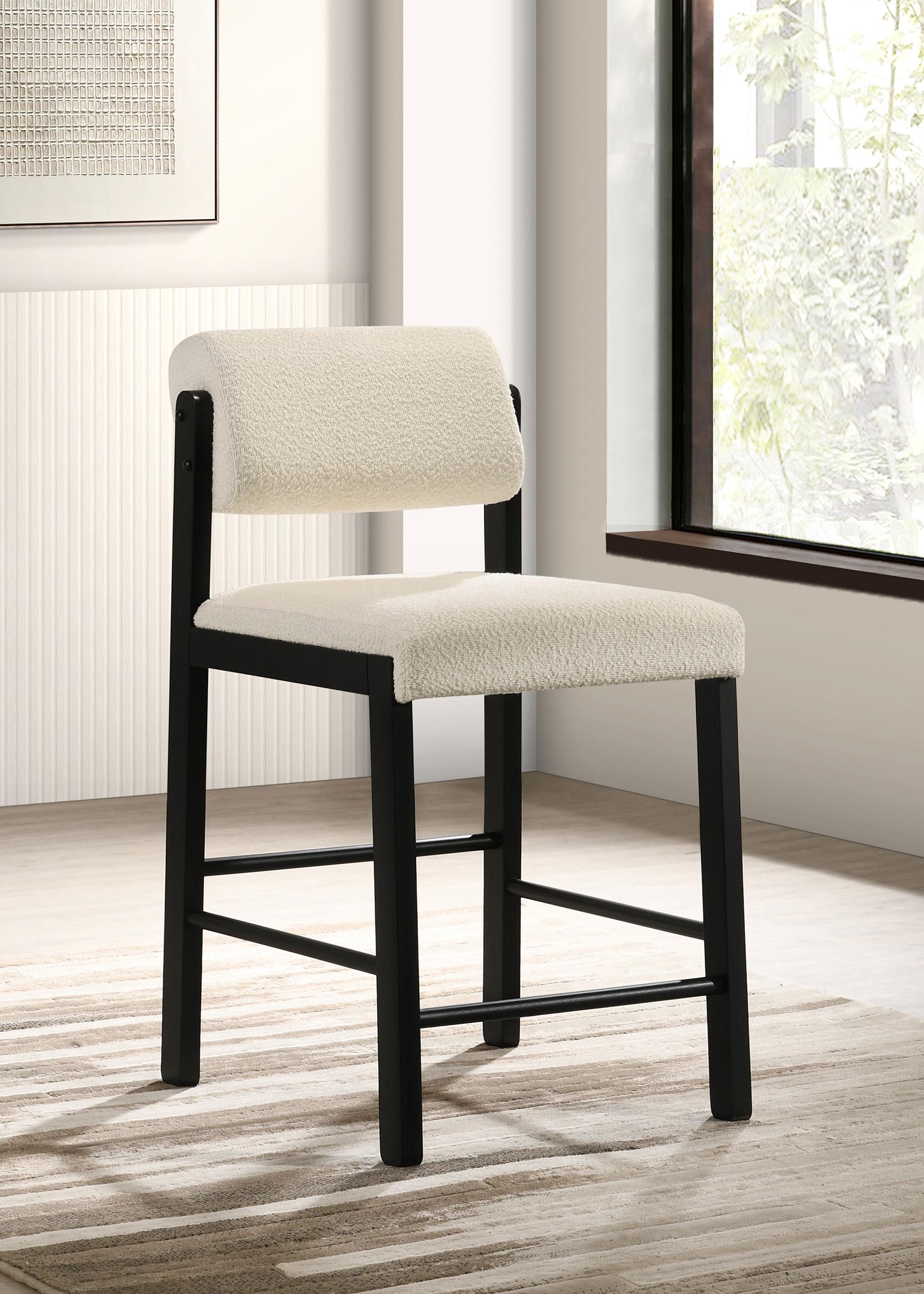 Kehoe Upholstered Counter Height Chair Cream and Black (Set of 2)-