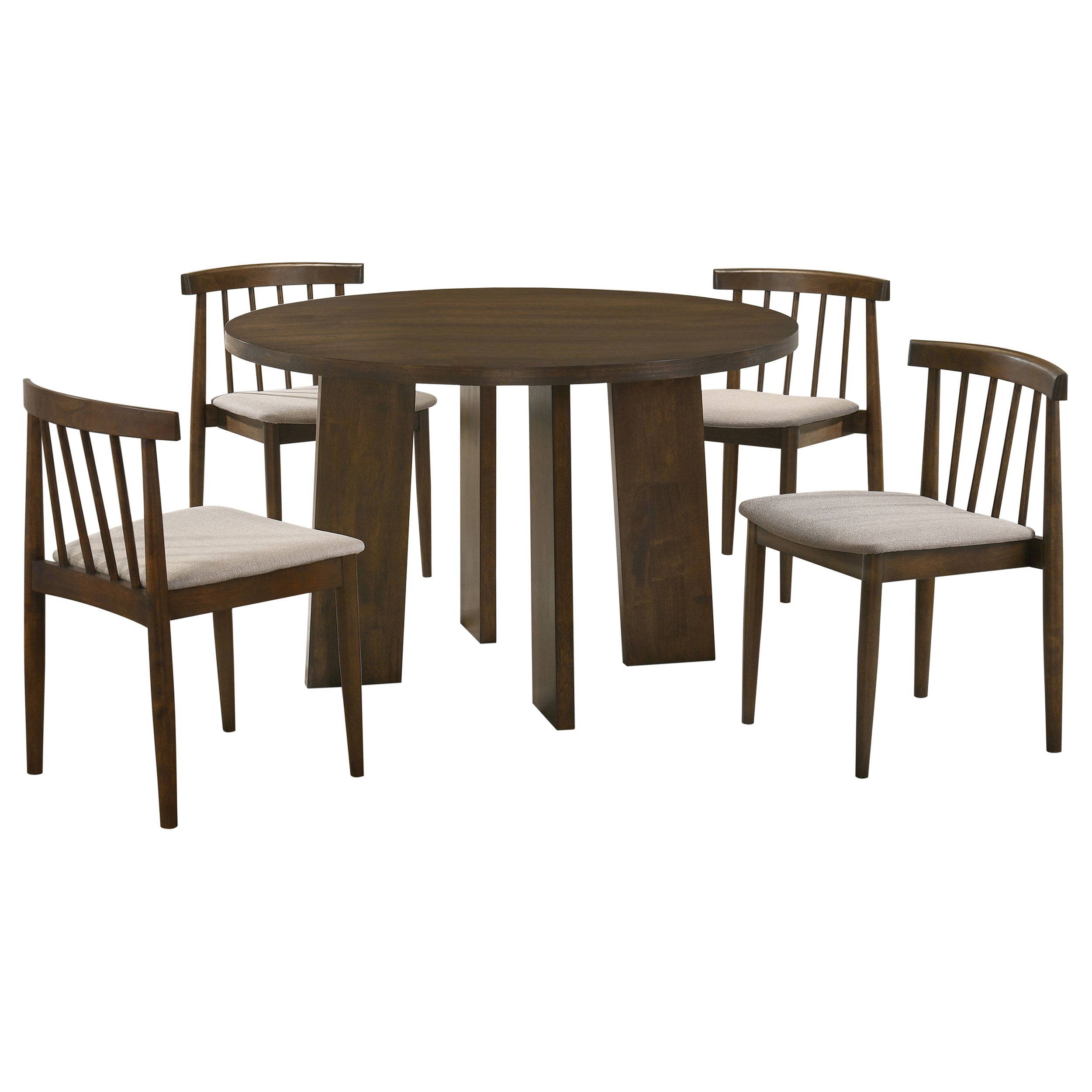 Strouse 5-piece Dining Set Wheat and Walnut-Coaster