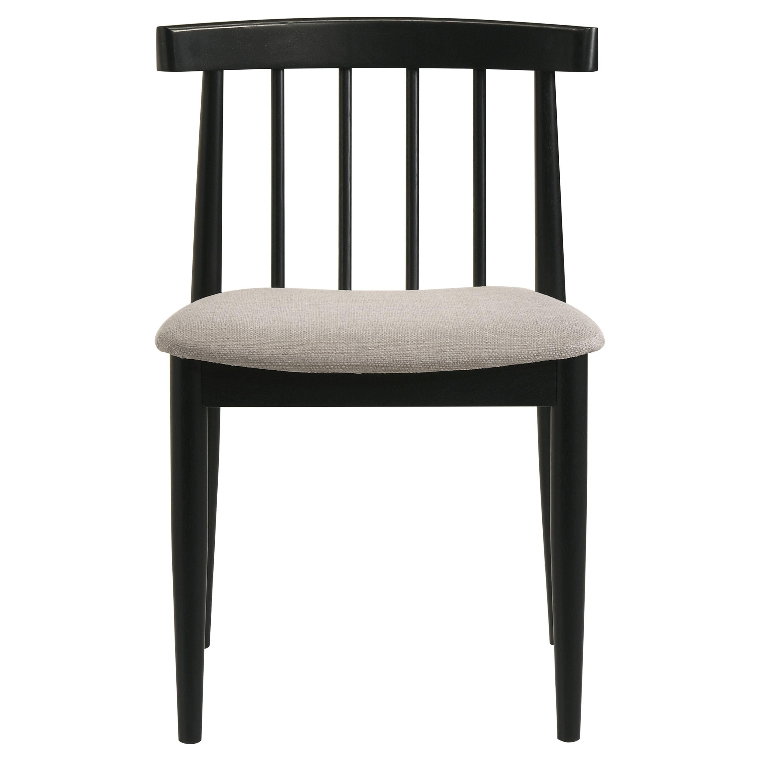 Cullen Dining Side Chair Upholstered Seat Black (Set of 2)-