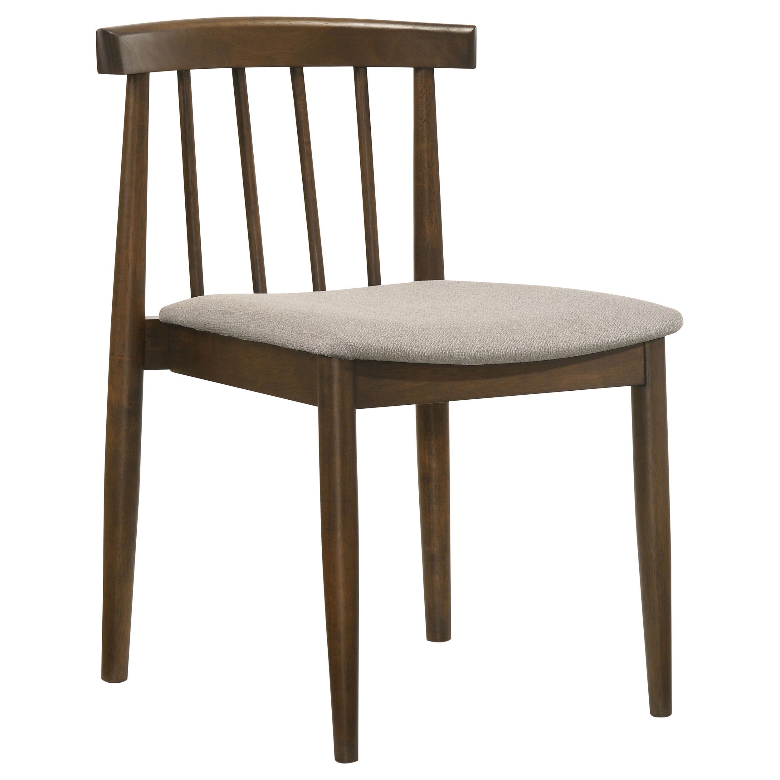 Cullen Dining Side Chair Upholstered Seat Dark Walnut (Set of 2)-