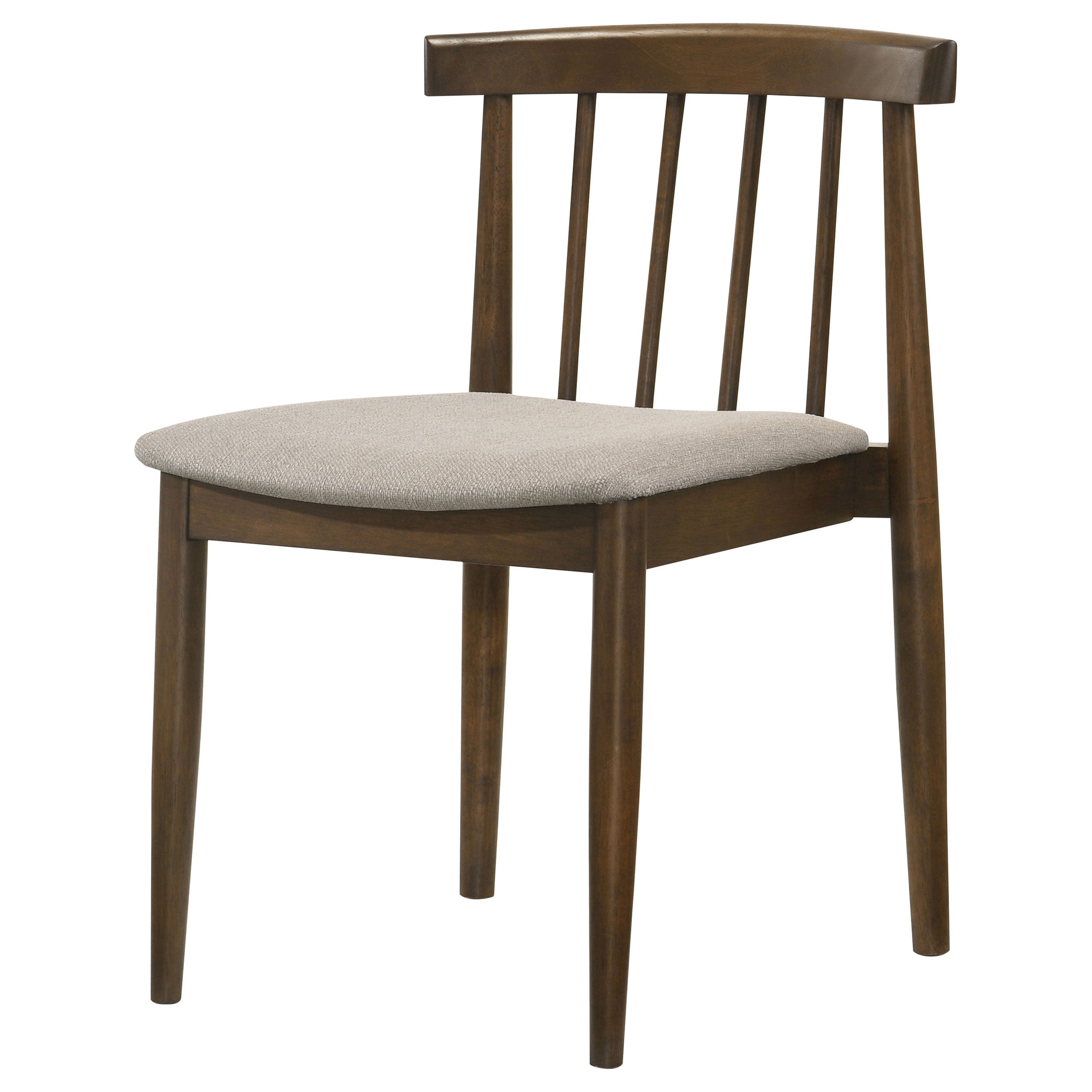 Cullen Dining Side Chair Upholstered Seat Dark Walnut (Set of 2)-