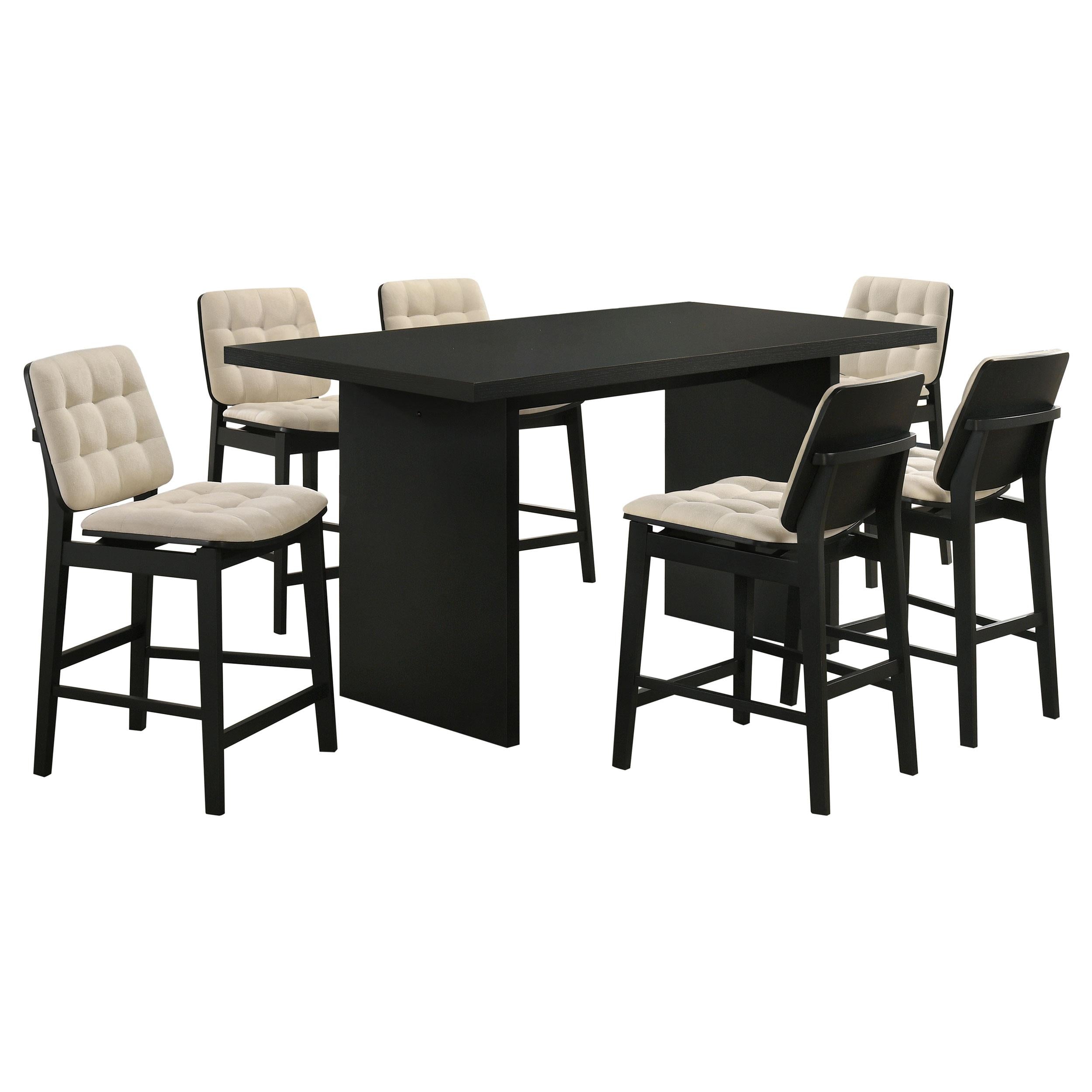 Redbridge Velvet Upholstered Counter Chair Cream and Black (Set of 2)-