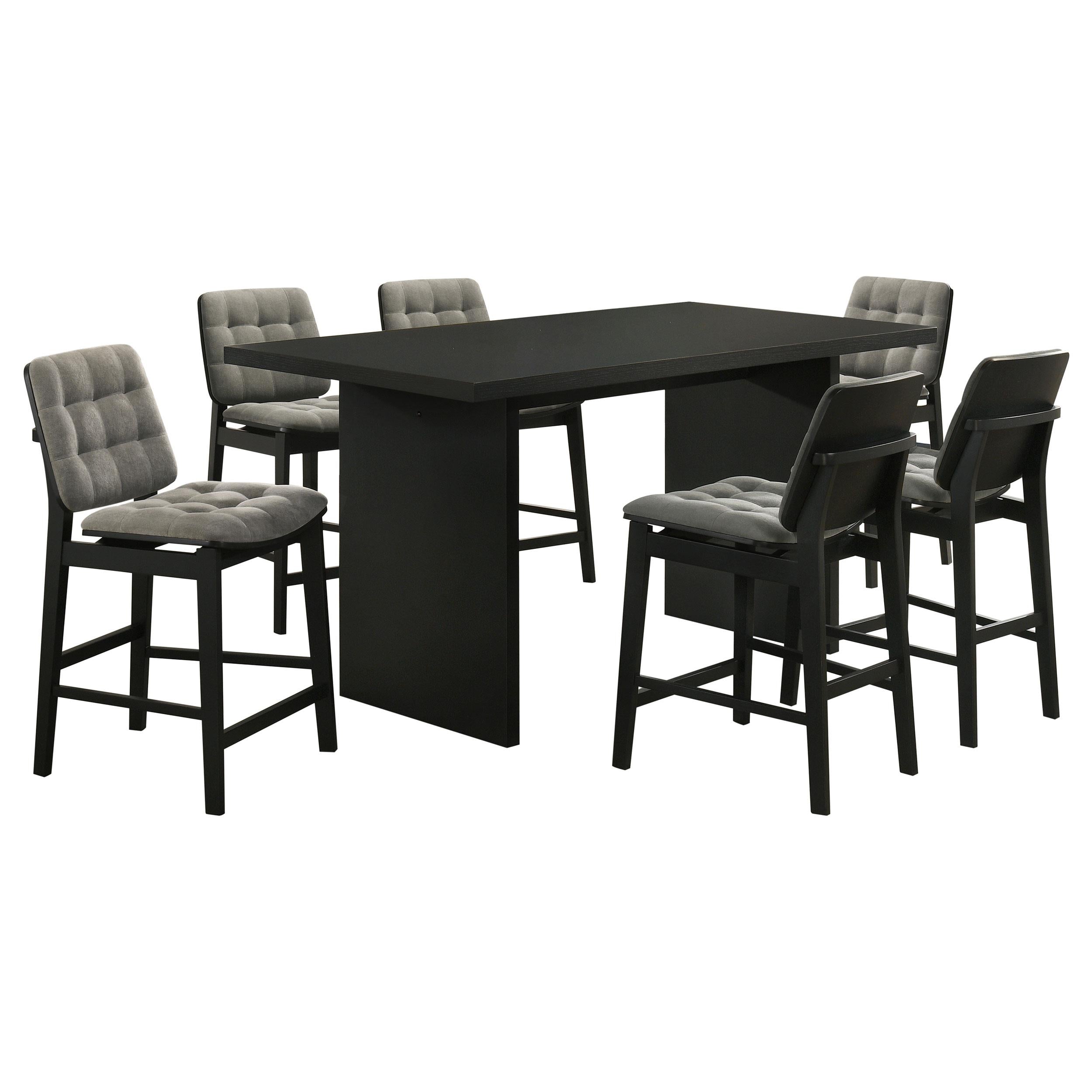 Redbridge Velvet Upholstered Counter Chair Grey and Black (Set of 2)-