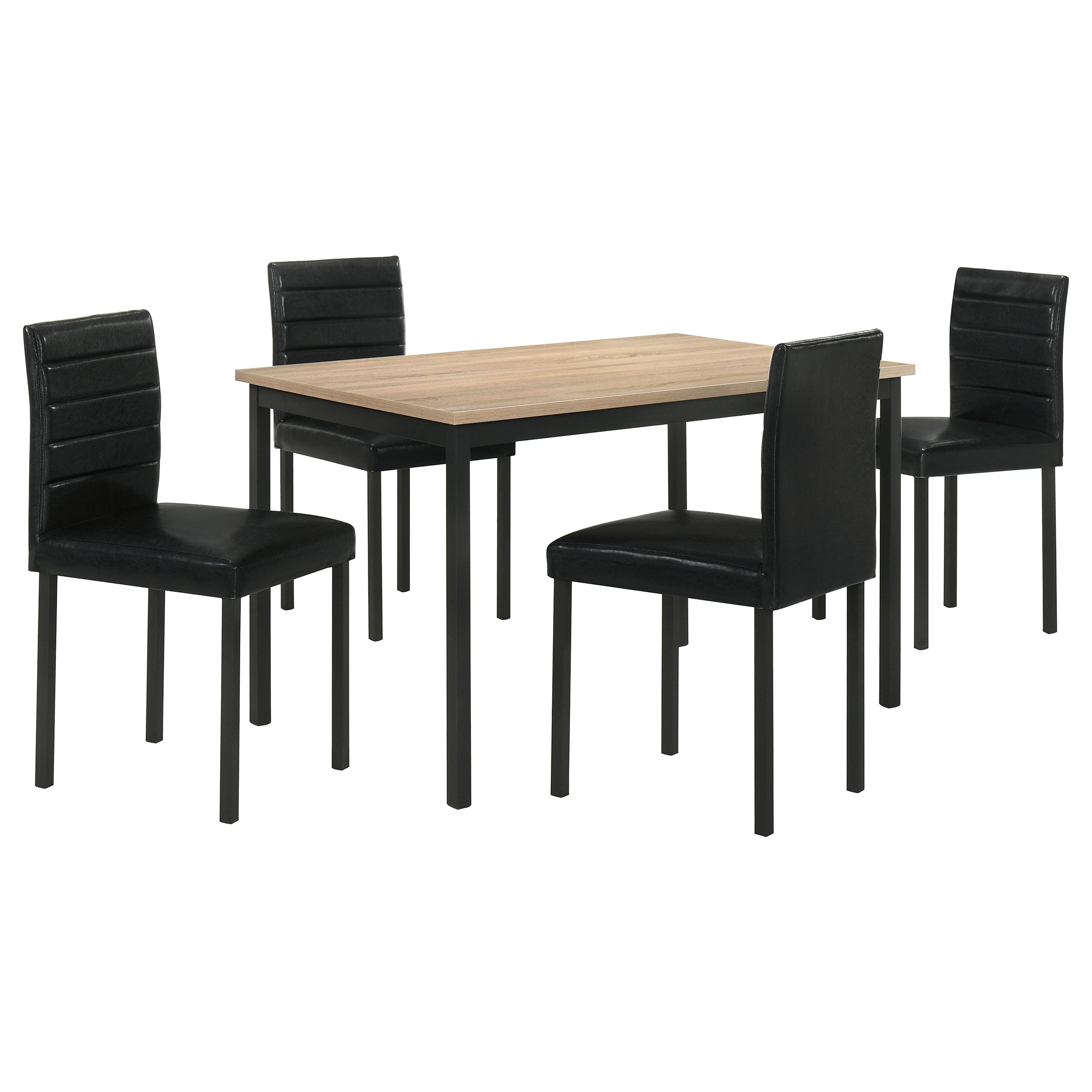 Garza 5-piece Rectangular Dining Table Greige Oak-
