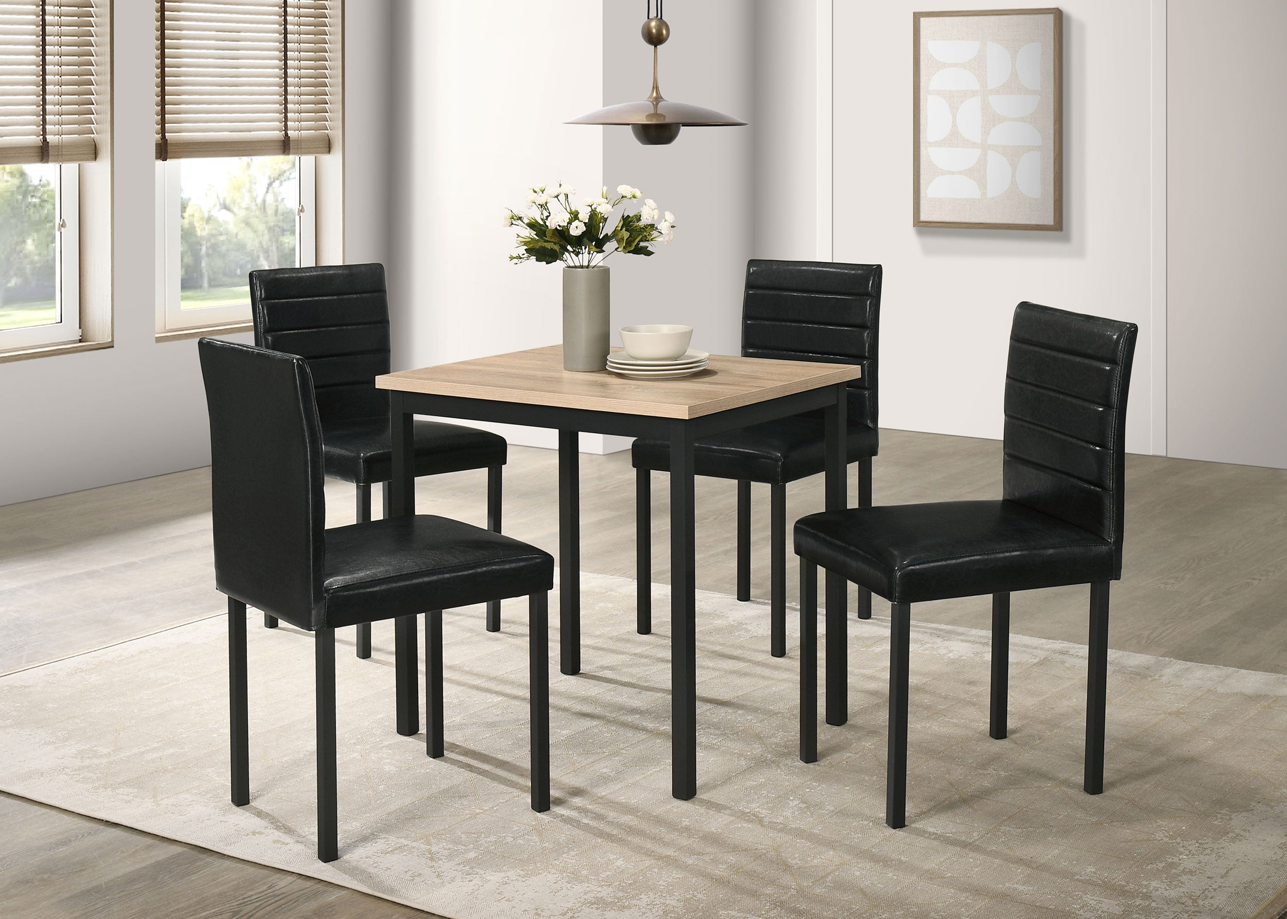 Garza Upholstered Dining Side Chair Black (Set of 4)-