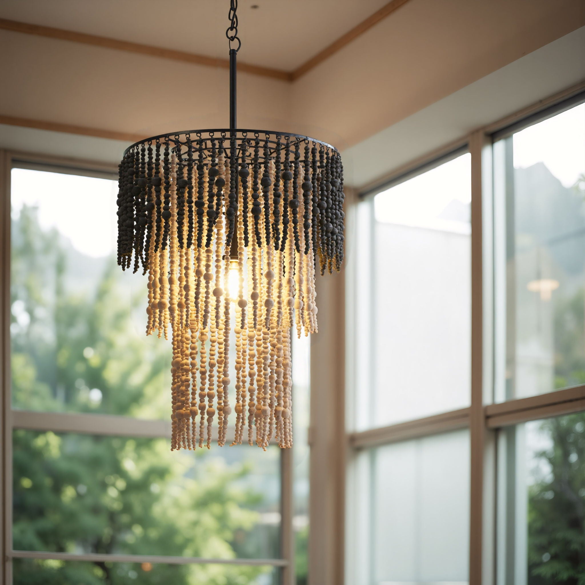 Bizu - Ceiling Lamp - Black / Beige