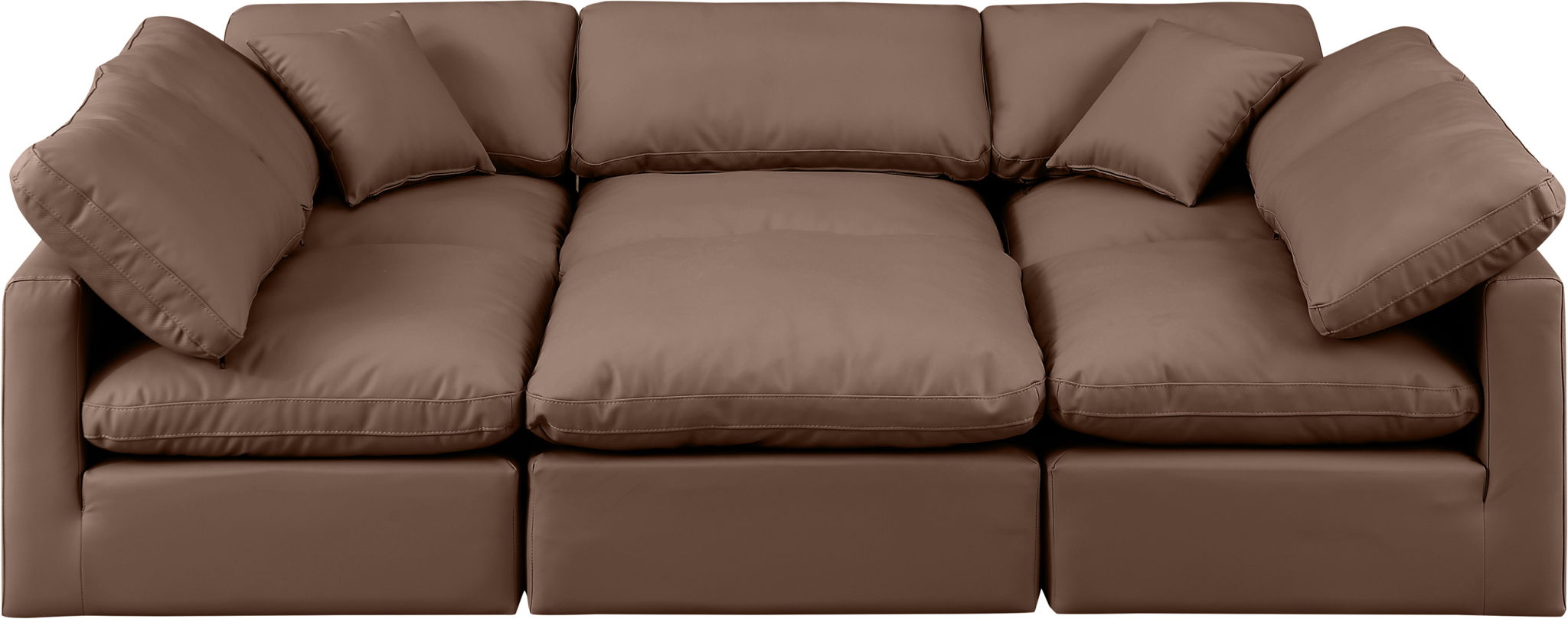 Indulge - Faux Leather 6 Piece Modular Sectional