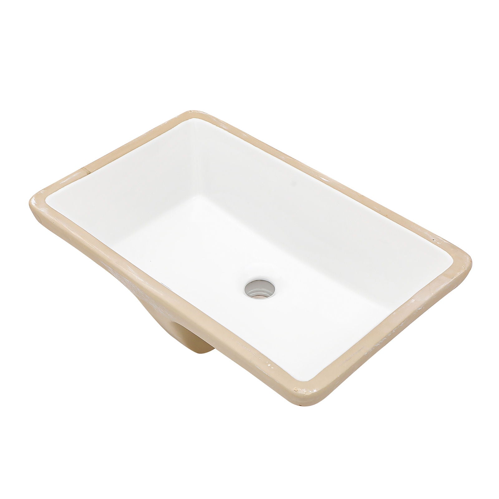 Modern Ceramic Undermount Bathroom Sink With Overflow, High Quality