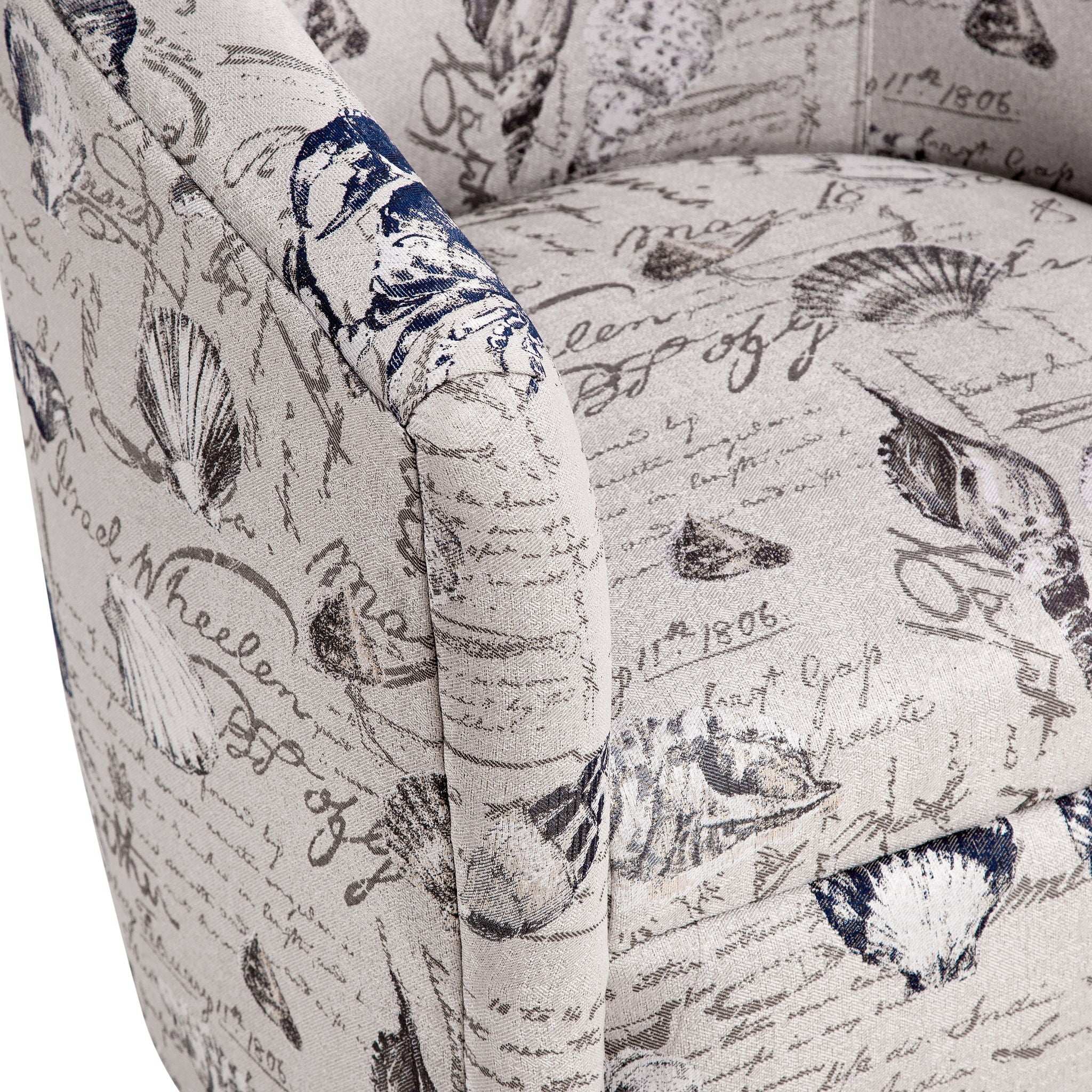 Boardwalk - Swivel Accent Chair Polyester Fabric - Gray