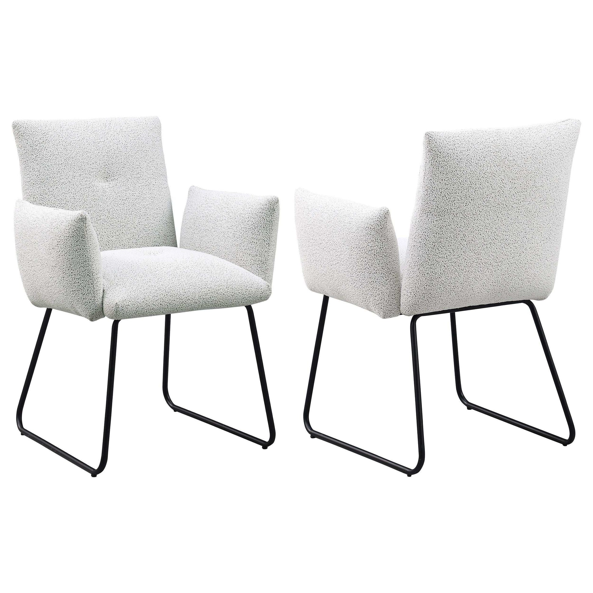 Ackland - Upholstered Dining Side Chair (Set of 2) - Light Gray - Best Buy Furniture