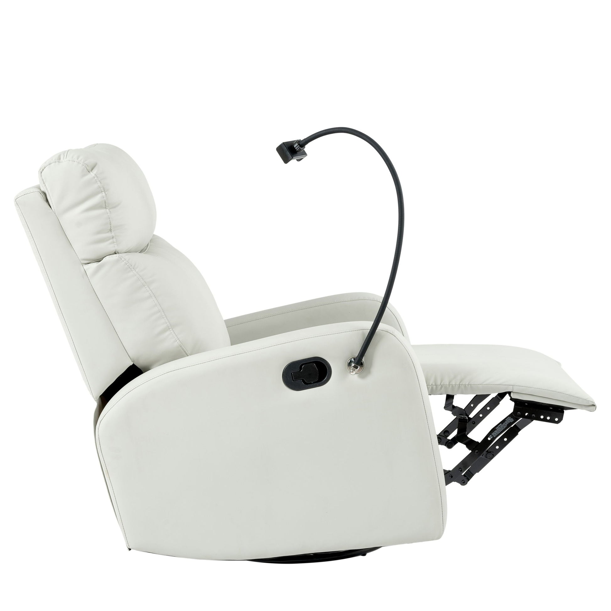 Rocking Recliner Chair, 360 Degree Swivel Nursery Rocking Chair, Glider Chair, Modern Small Rocking Swivel Recliner Chair For Bedroom, Living Room Chair Home Theater Seat, Phone Holder - Light Gray - Best Buy Furniture