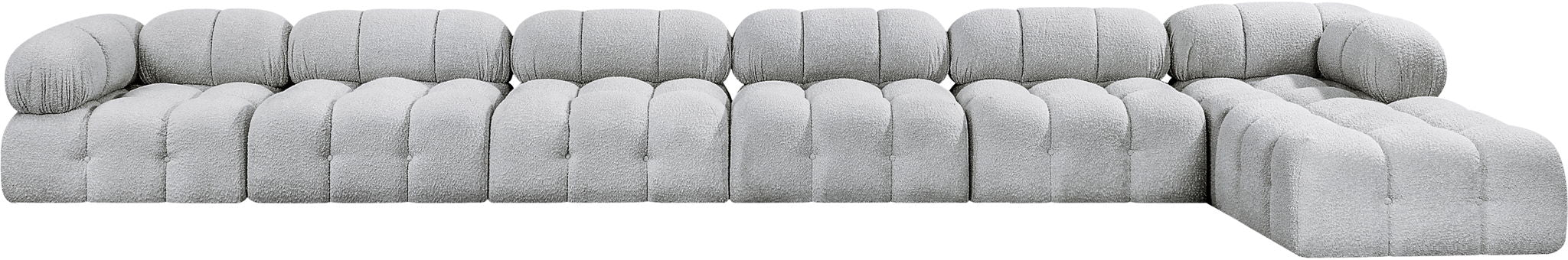 Ames - 7 Piece Boucle Fabric Modular L-Shaped Sectional - Best Buy Furniture