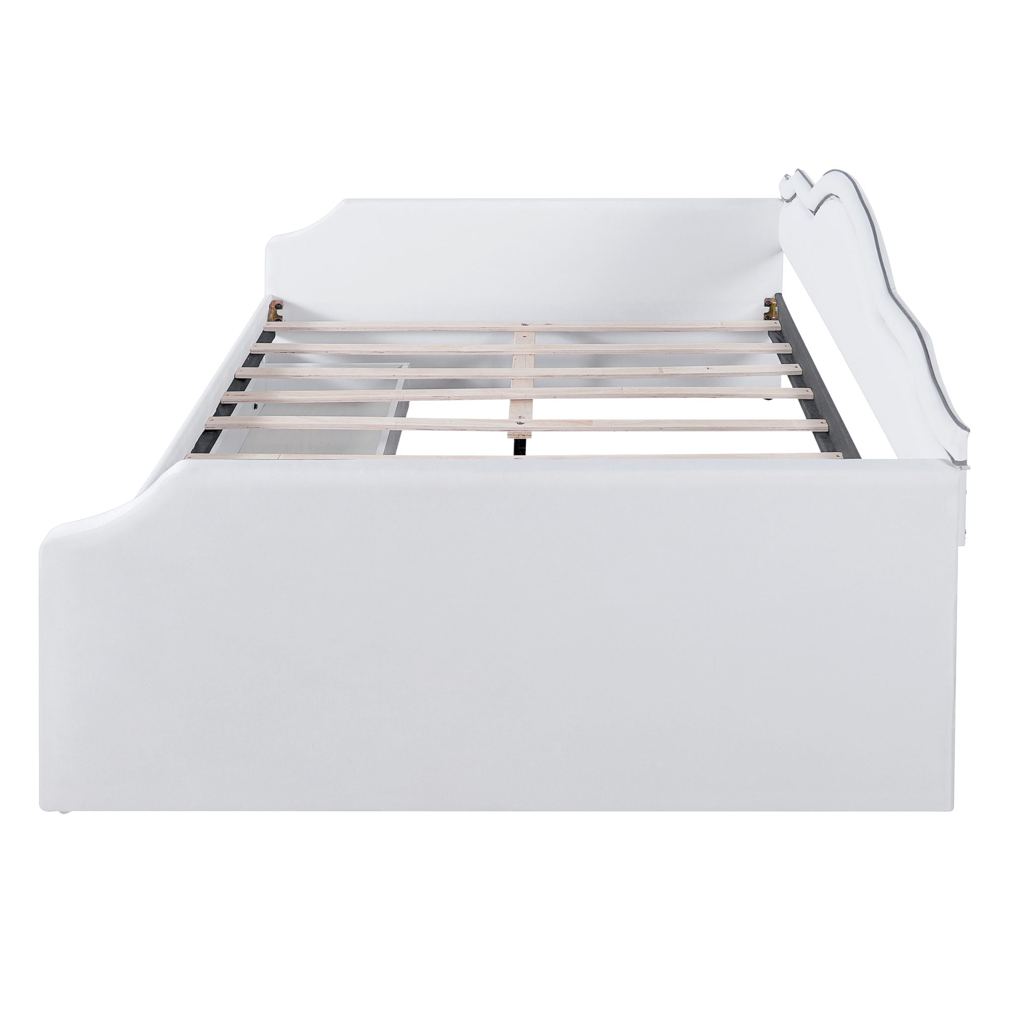 Upholstered Daybed With LED Lights And 2 Drawersme