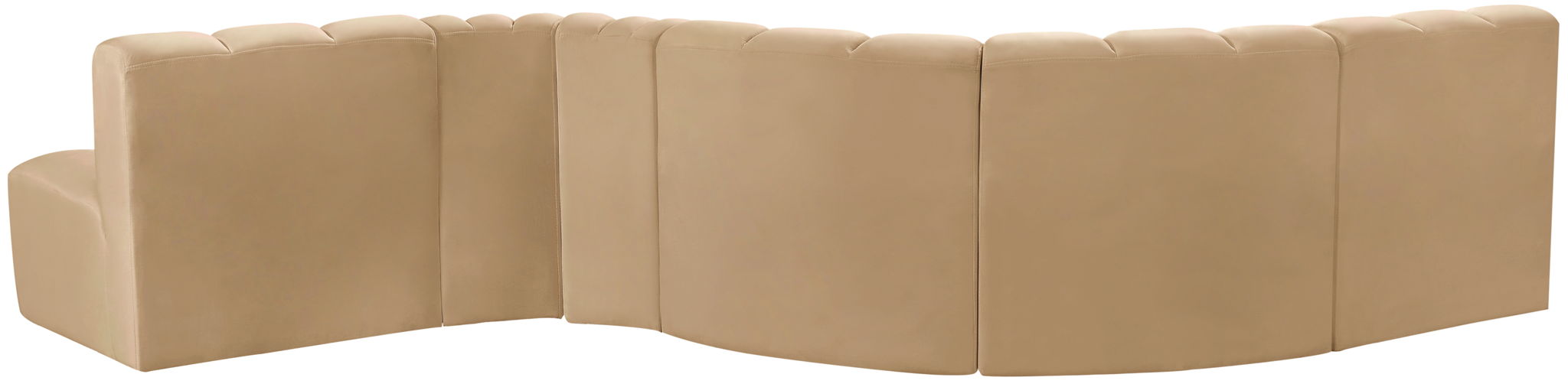 Arc - Velvet 6 Piece Curved Modular Sofa