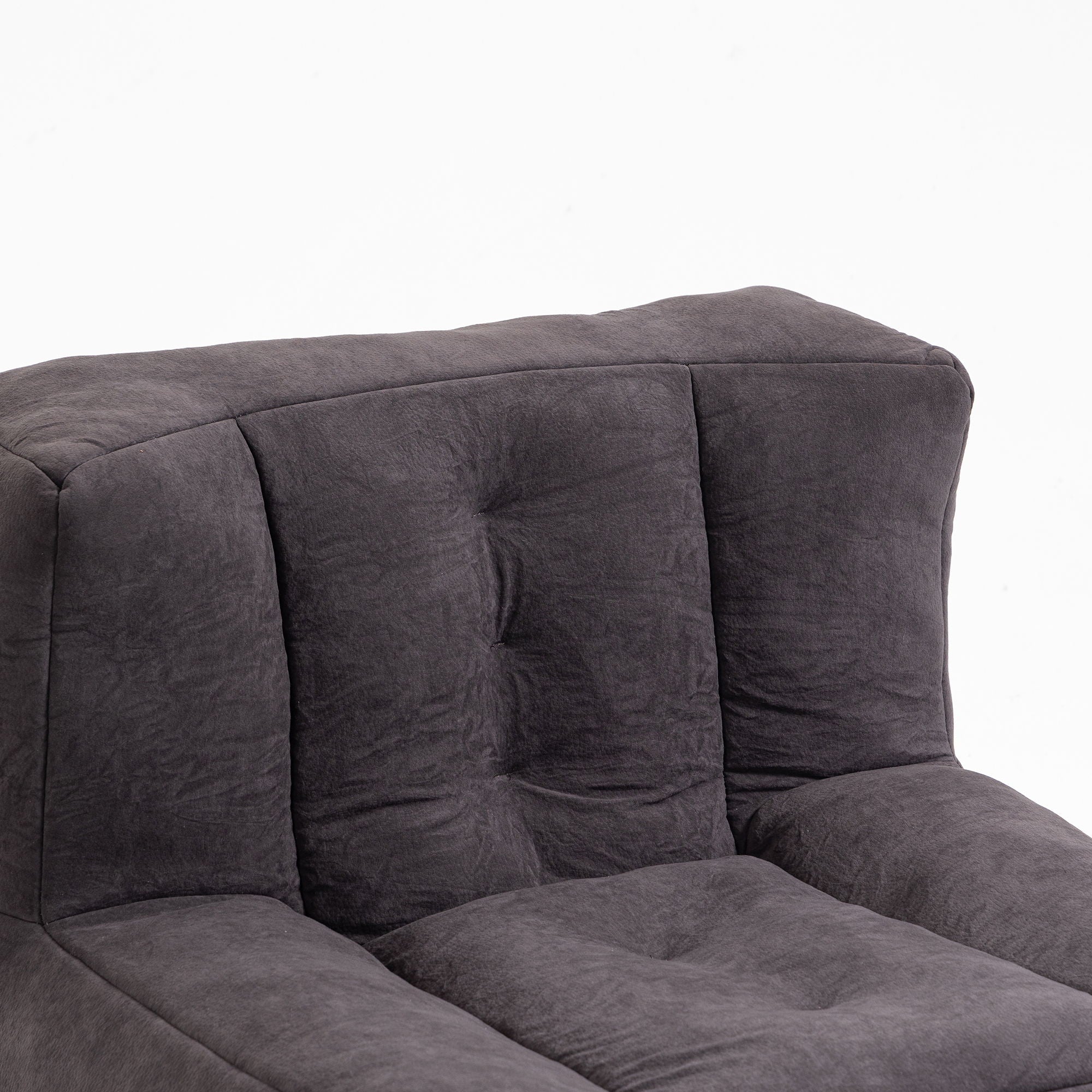 Modern Indoor Fluffy Bean Bag Chair With Memory Foam And Ottoman, Super Soft