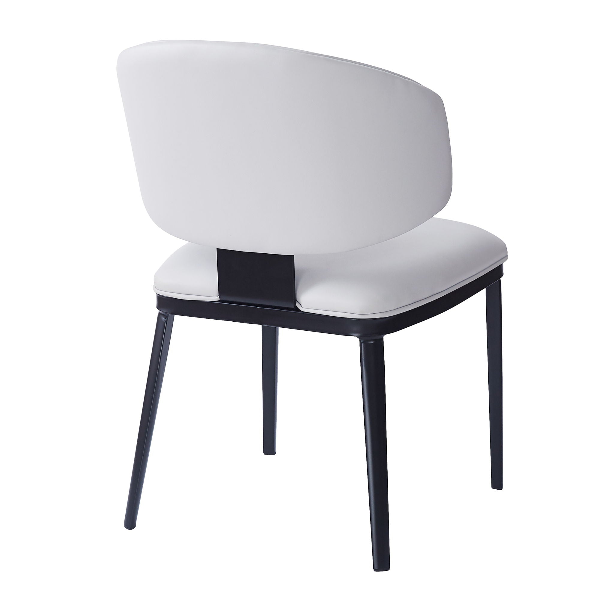 5 Pieces Modern Faux Leather And Metal Dining Set