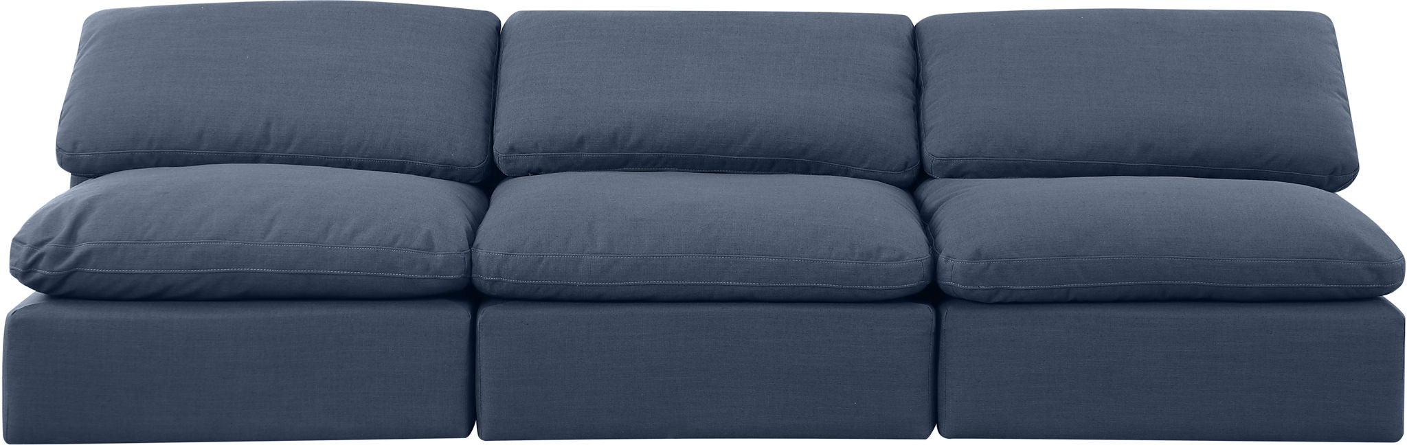 Indulge - Linen 3 Seat Modular Armless Sofa