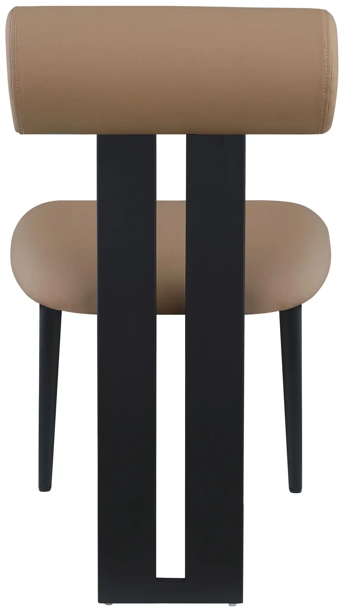 Dario - Faux Leather Dining Chair With Black Frame (Set of 2)