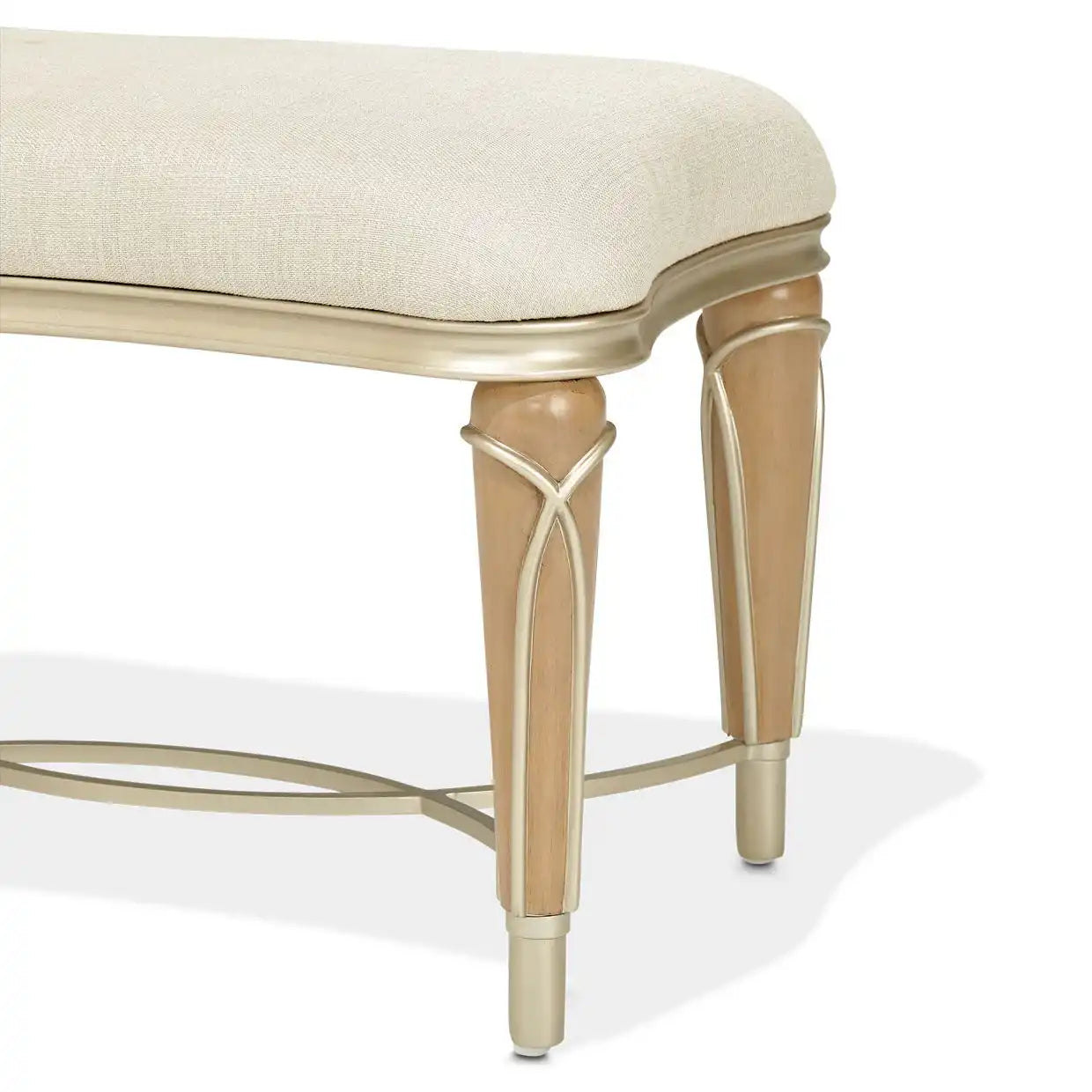 Villa Cherie - Ottoman - Pearl / Caramel - Best Buy Furniture