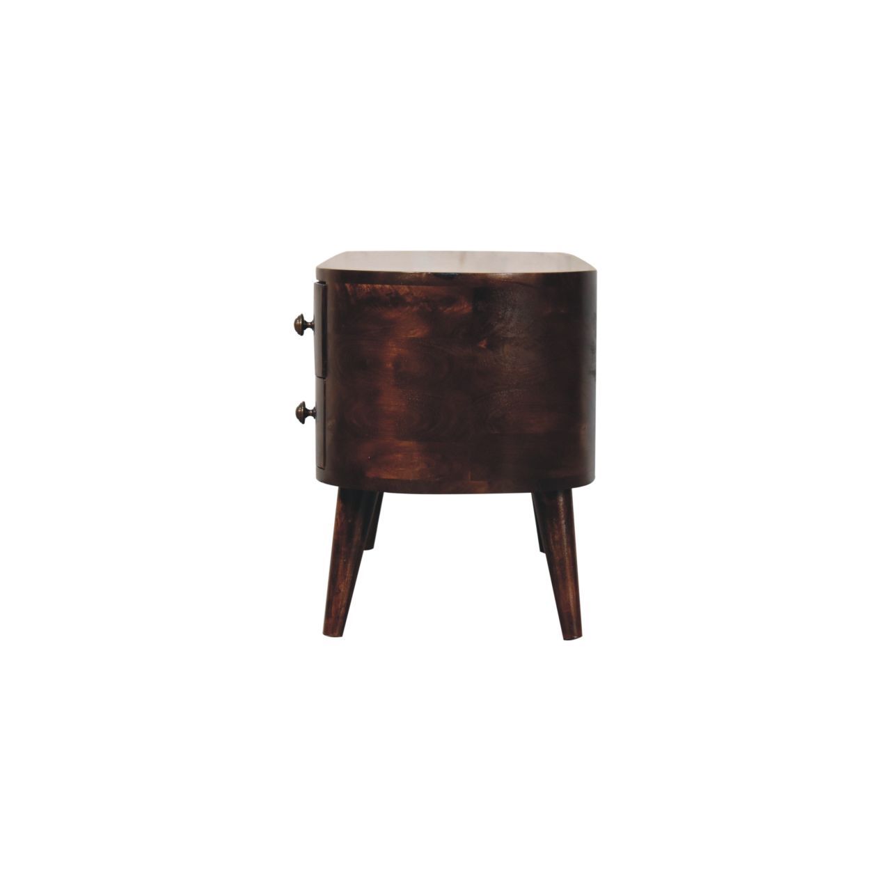 Solid Wood Rounded Entertainment Unit