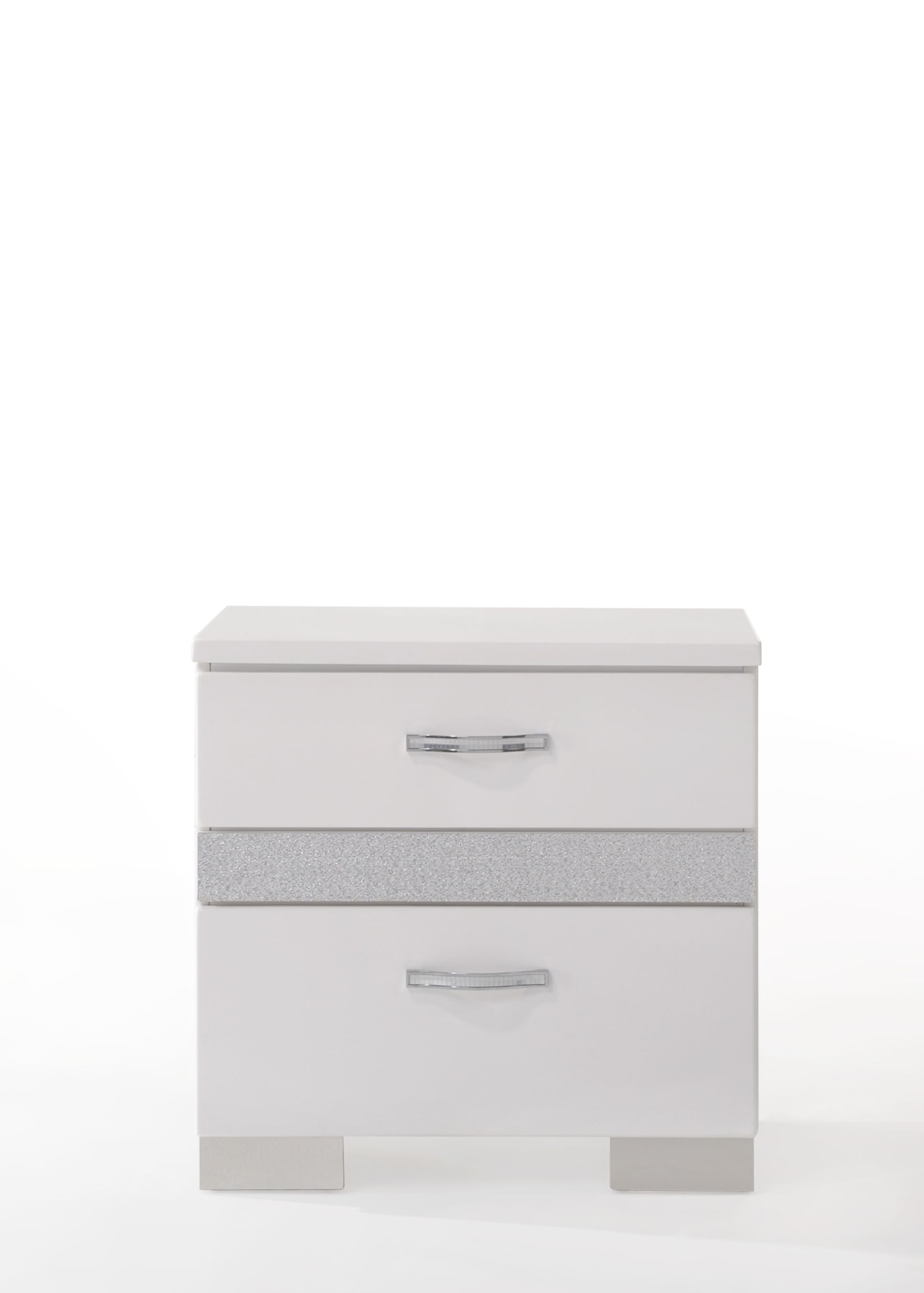 Naima II - High Gloss Nightstand - White - Best Buy Furniture